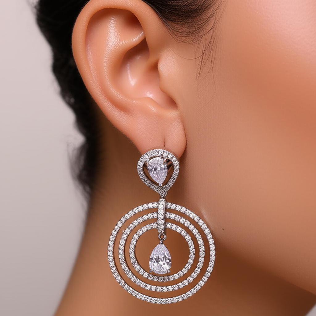 Pure American Diamond Earrings