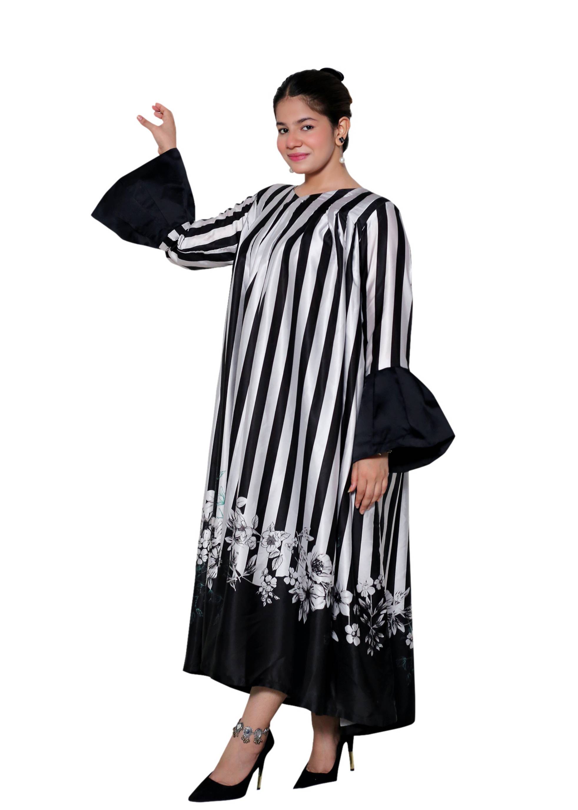 Bold Glamour - Luxe Black Silk Gown for Iconic Moments