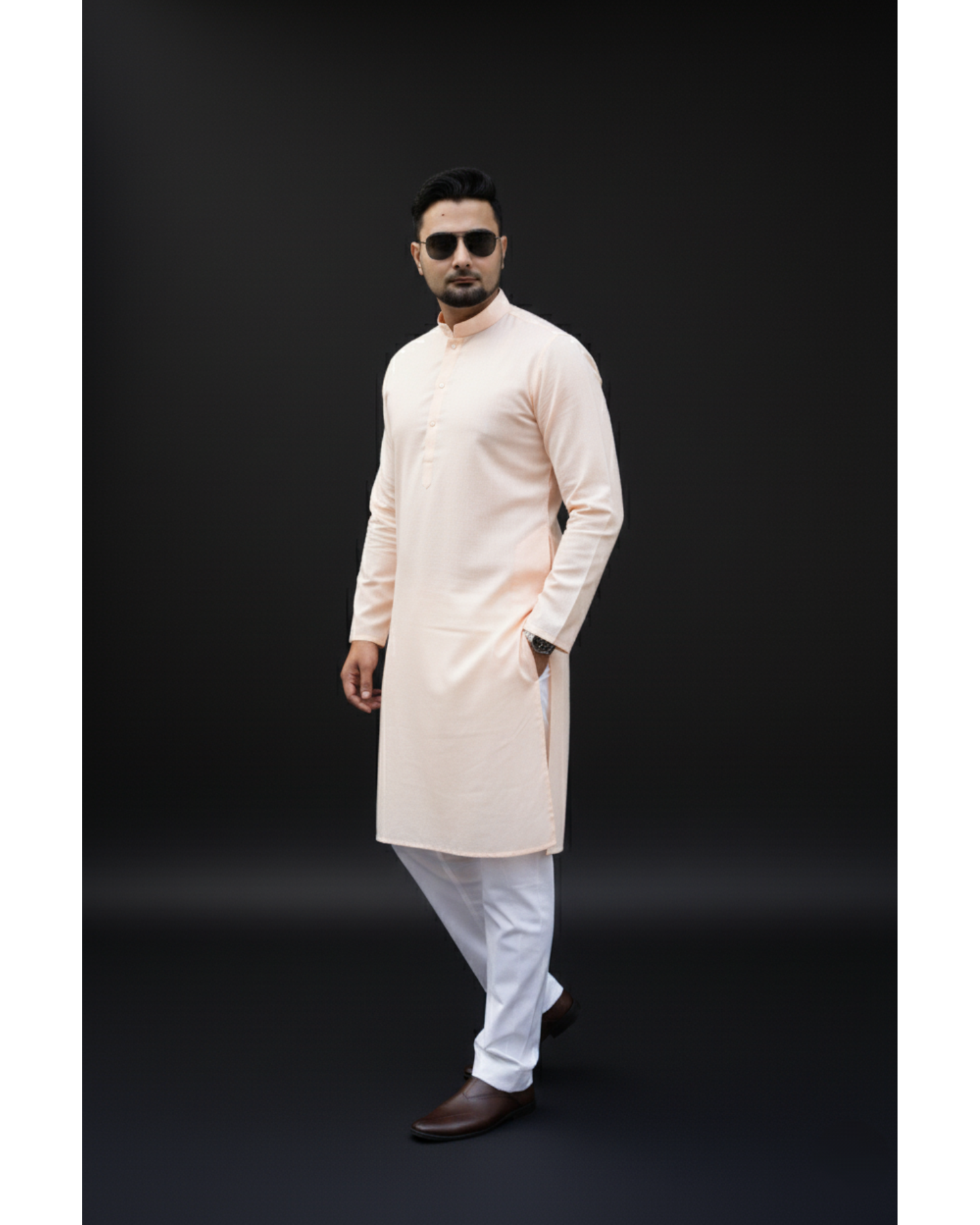 Classic Beige – Pure Hand-Woven Khadi Unstitched Suit