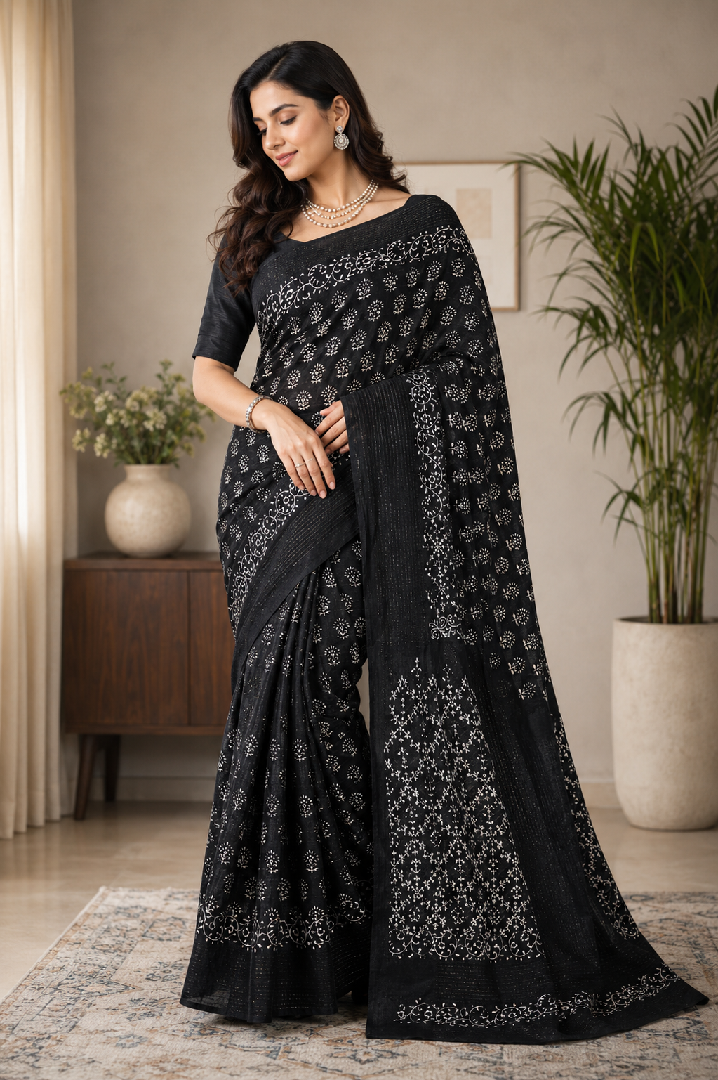  Pure Chiffon Ready-to-Wear Saree with Unstitched Blouse