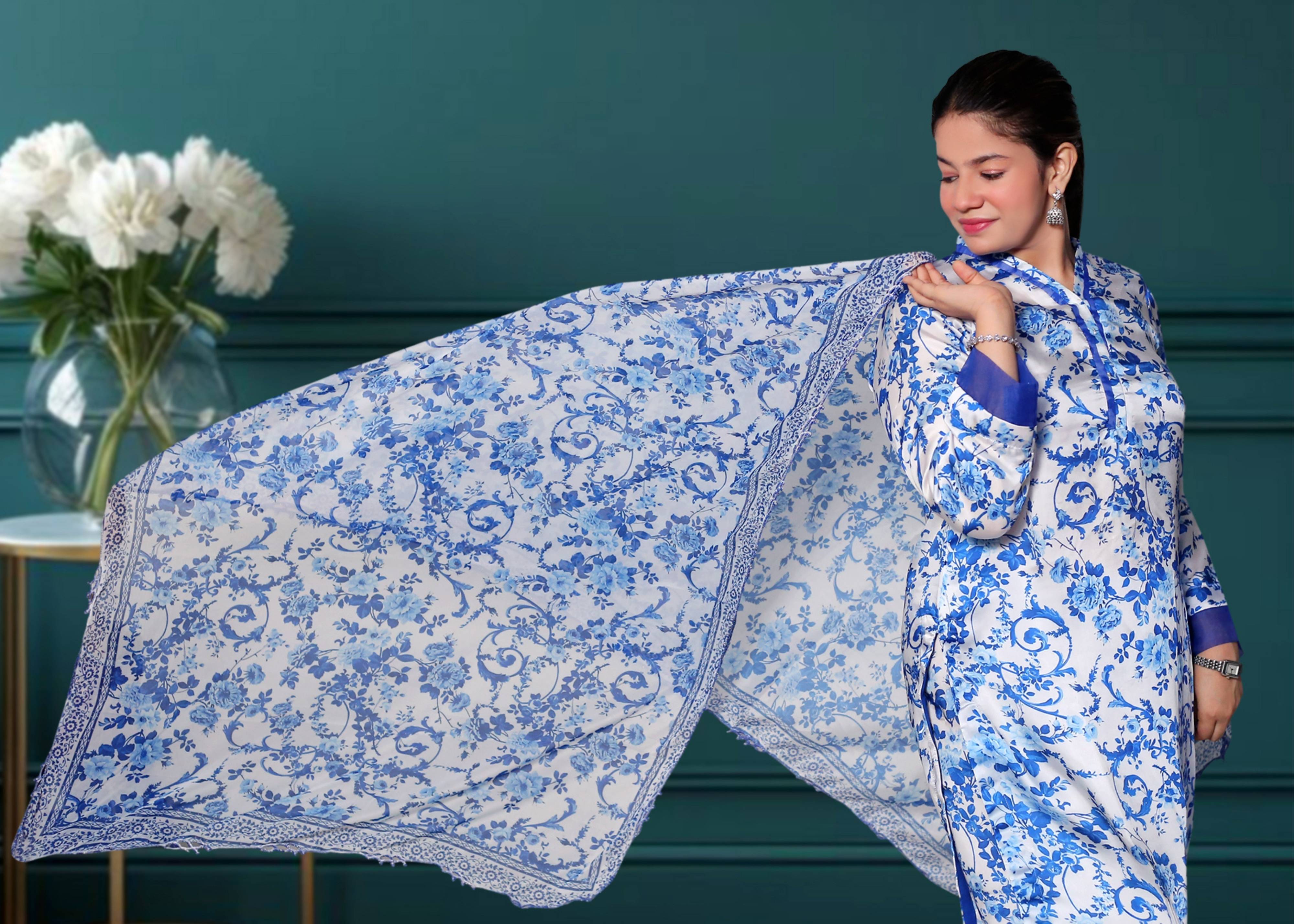 Silk Kurta Pant Dupatta Set | Ready to Wear