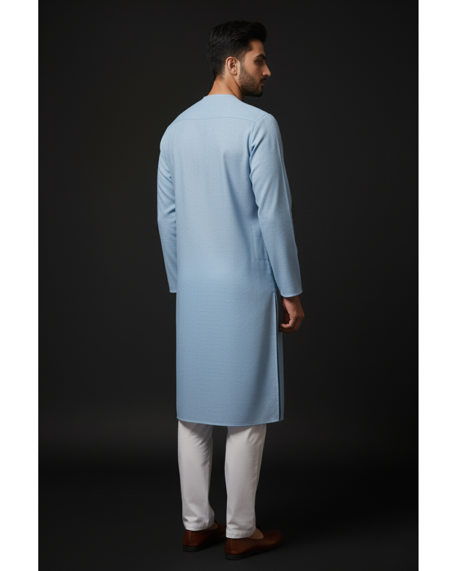 Aqua Mist – Pure Hand-Woven Khadi Unstitched Suit