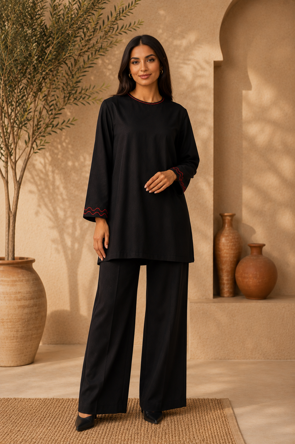 Timeless Charm in Ebony Threads