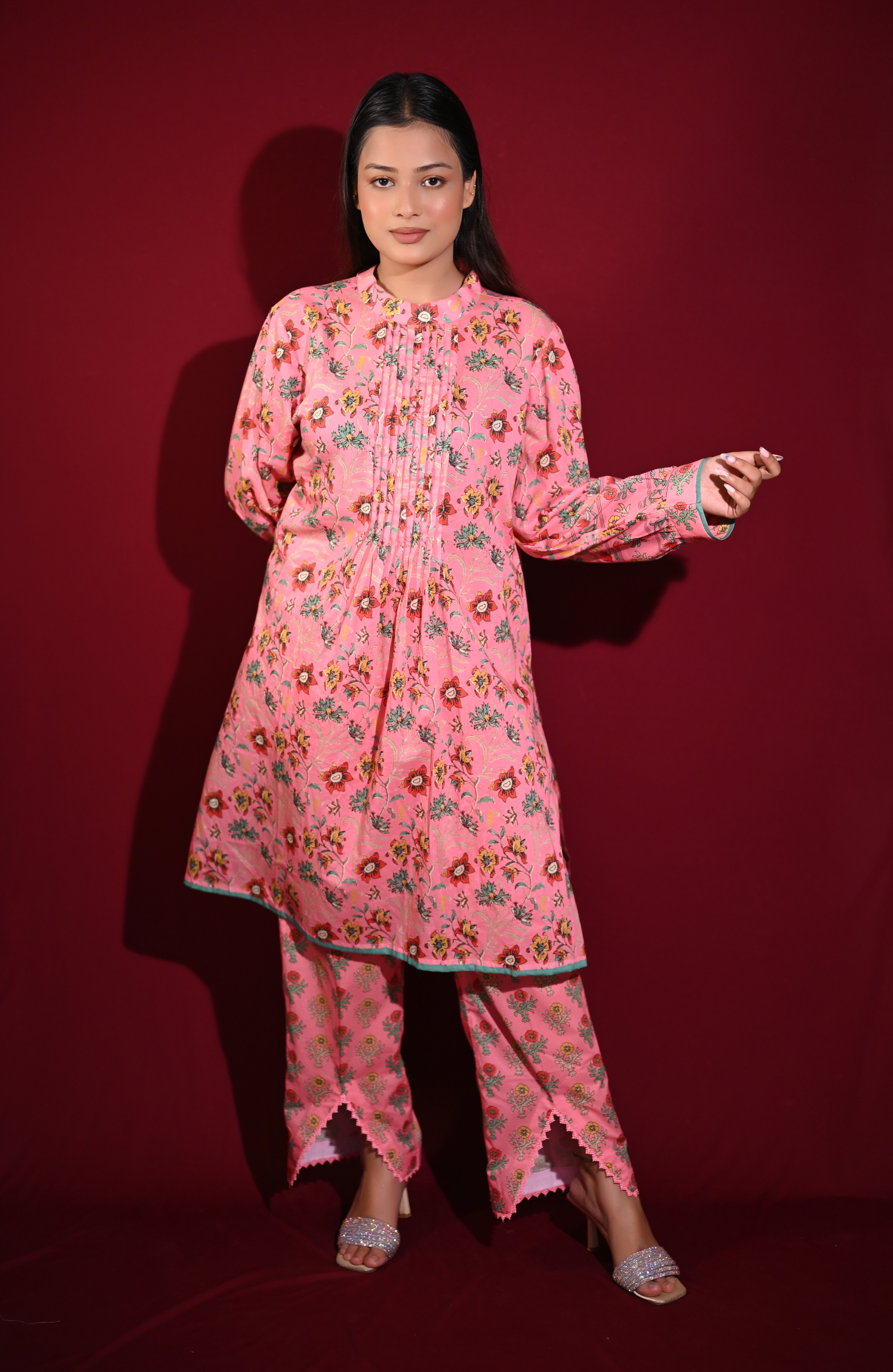 Blush Garden – Lawn Floral Ensemble