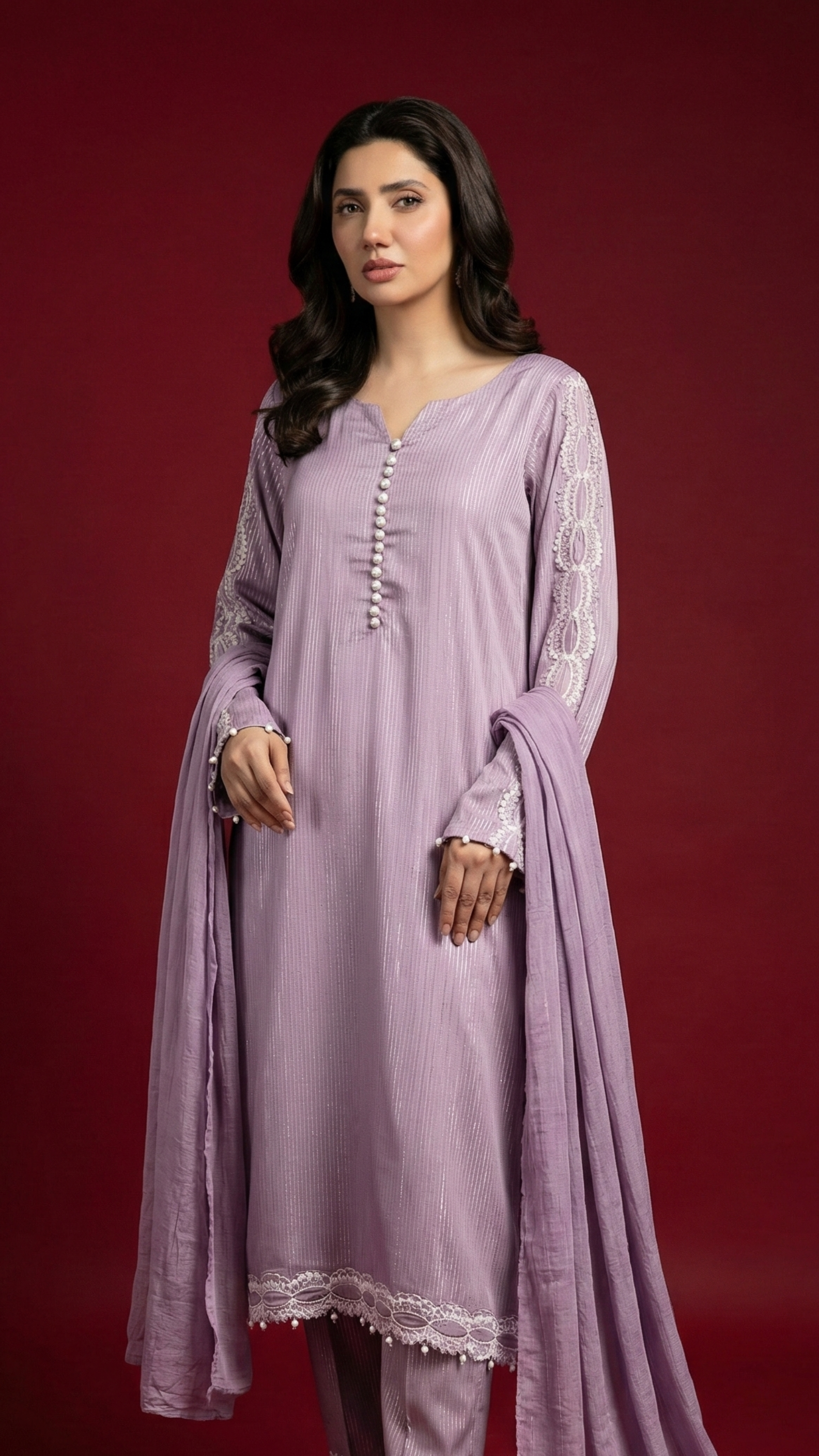Zehra – Lavender Armani Silk Ensemble