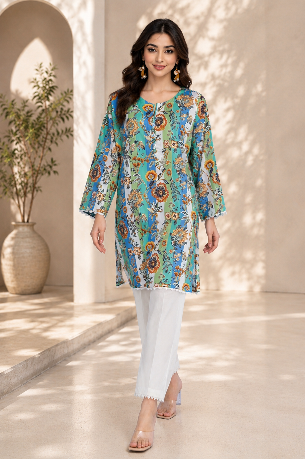 Desi Deco Drop – Unstitched Printed Lawn 3-Piece Suit