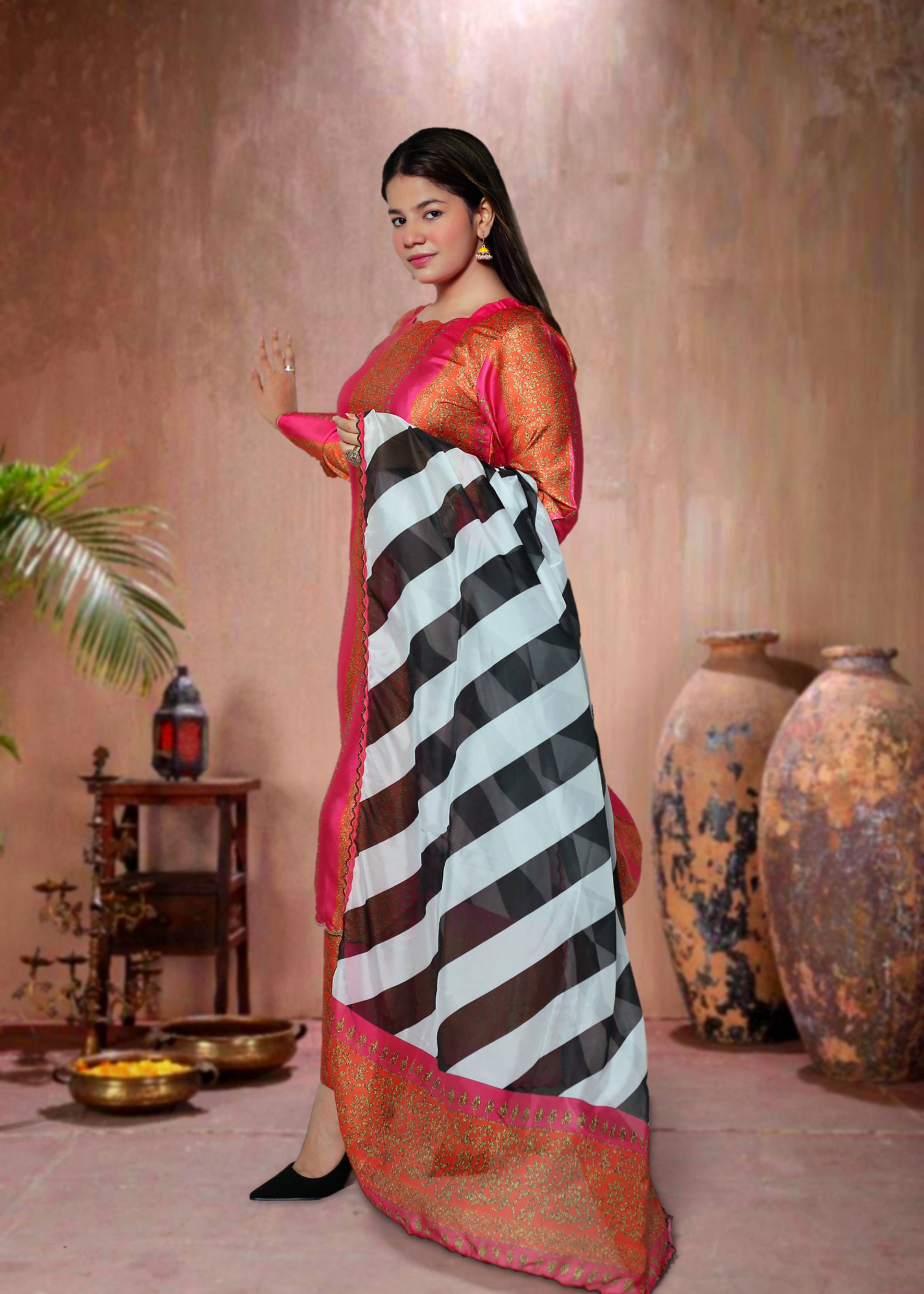 Silk Kurta Pant Dupatta Set | Ready to Wear