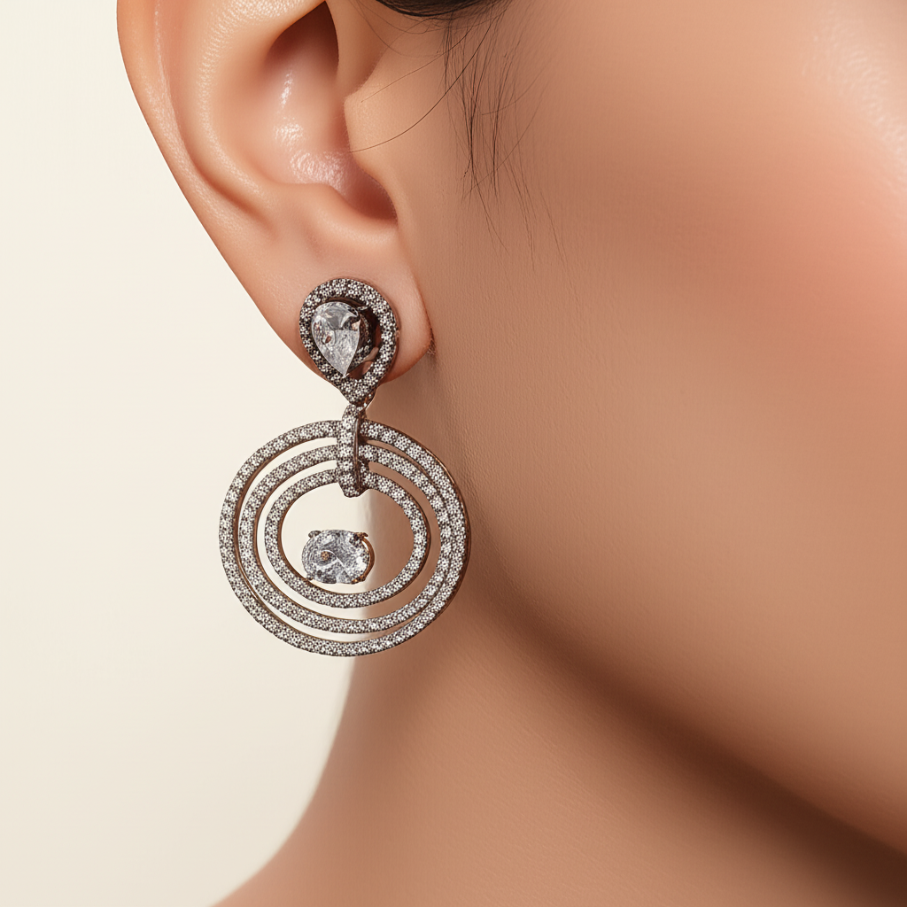 Pure American Diamond Earrings
