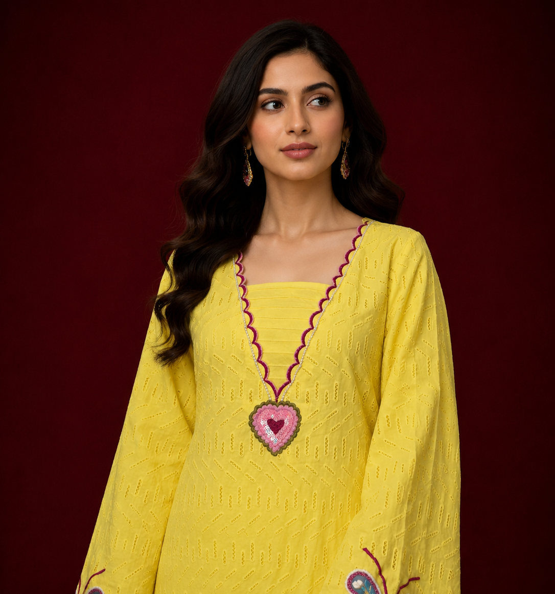 Noor-e-Zard Luxury Chikankari Lawn 3 Piece Suit
