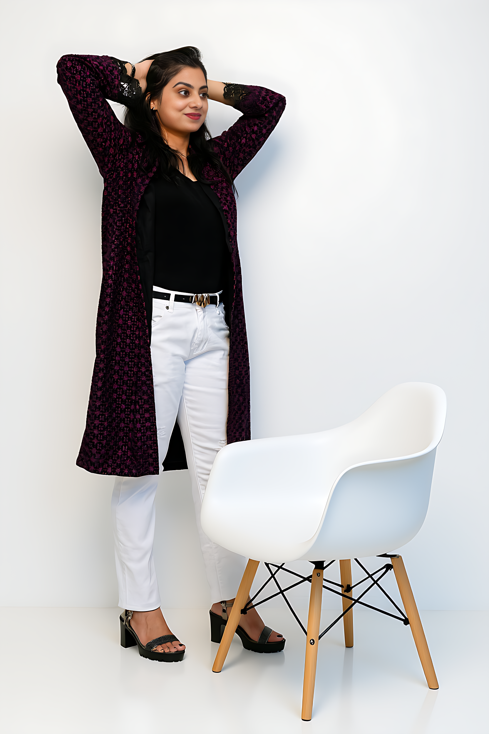 Pure Egyptian Cotton Embroidered Shrug