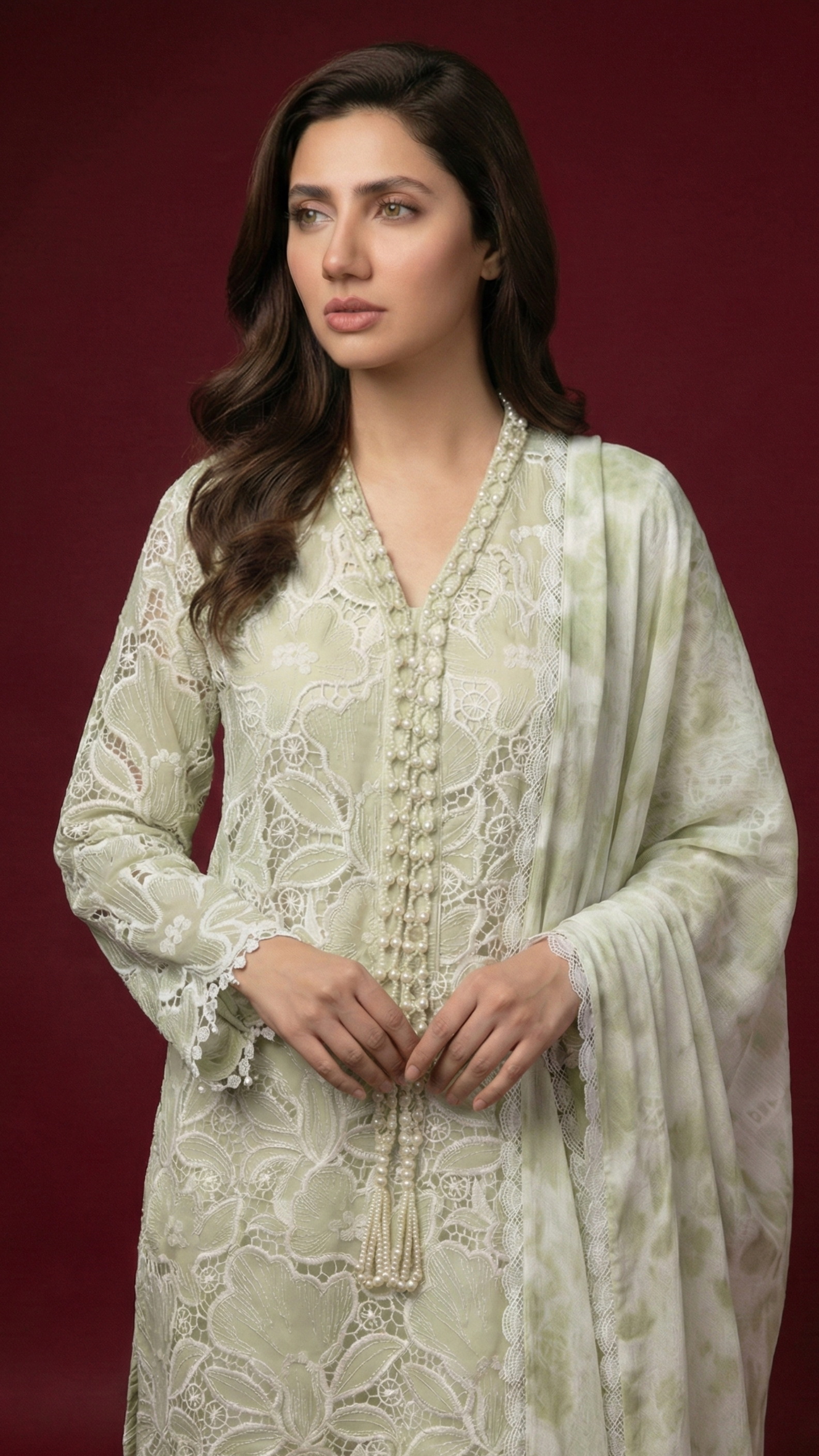 Noor-e-Haya – Mint Lace Ensemble