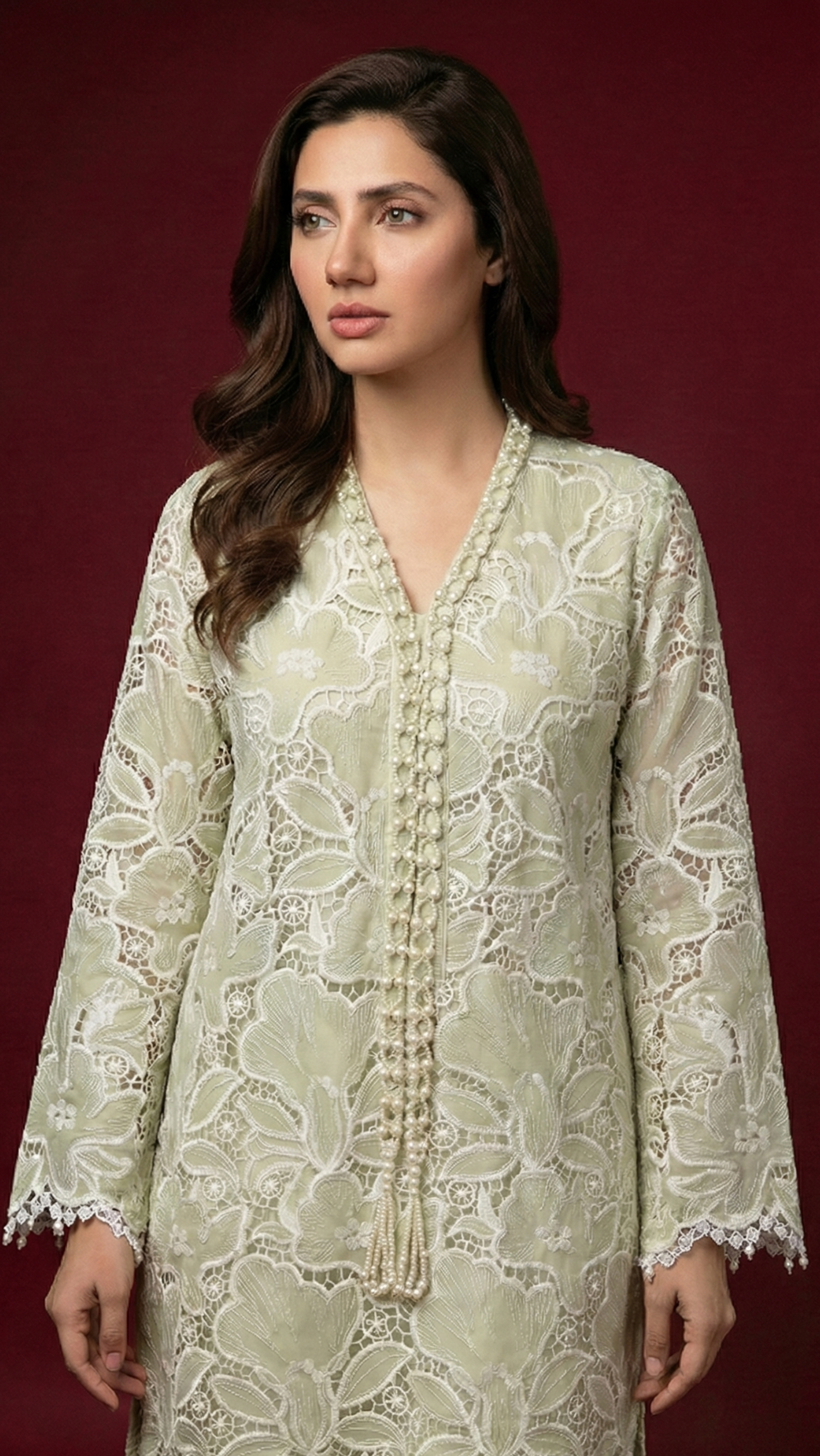 Noor-e-Haya – Mint Lace Ensemble