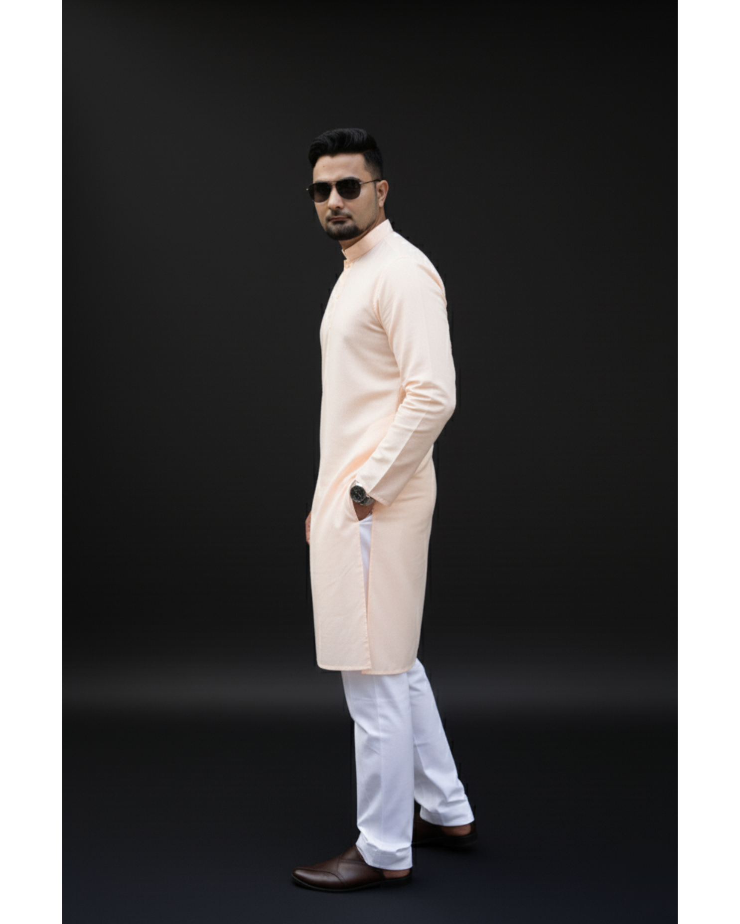 Classic Beige – Pure Hand-Woven Khadi Unstitched Suit