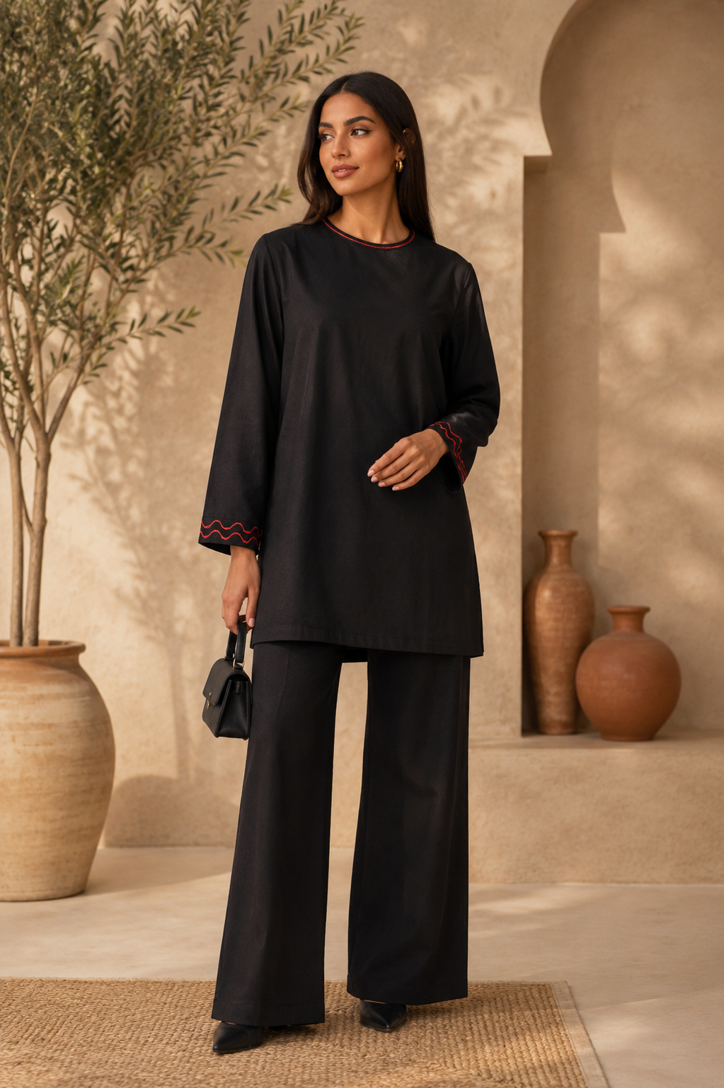 Timeless Charm in Ebony Threads