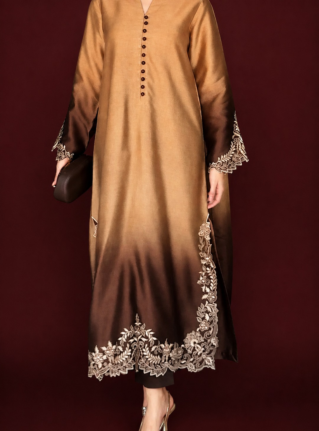 Mocha Glow Sheesha Silk set