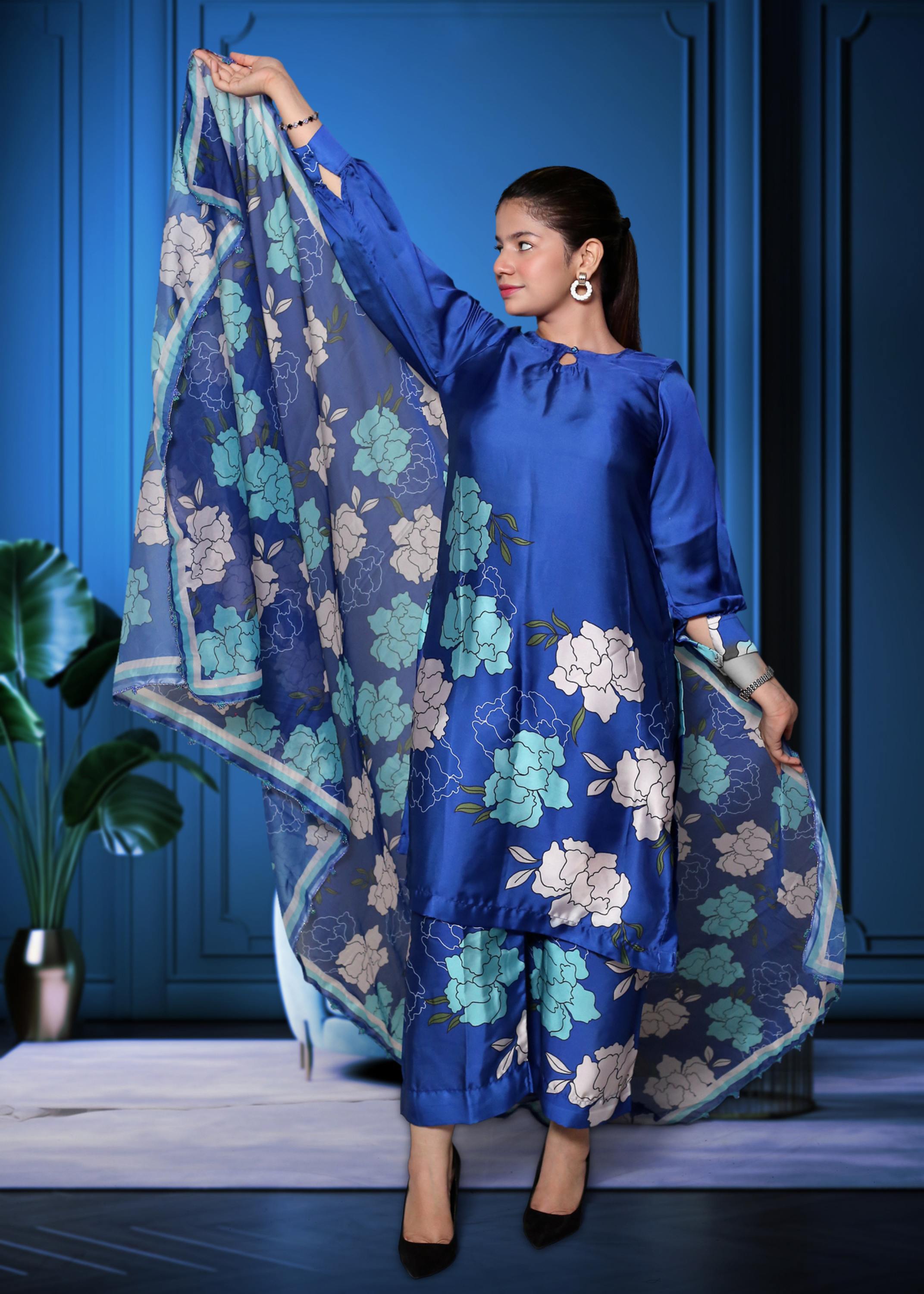 Silk Kurta Pant Dupatta Set – Timeless Elegance in Every Thread