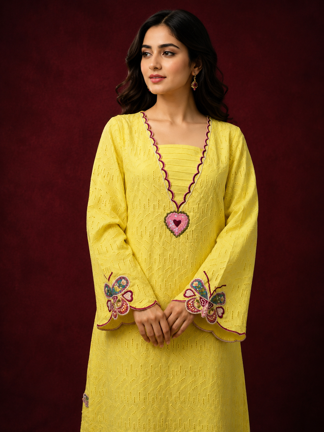 Noor-e-Zard Luxury Chikankari Lawn 3 Piece Suit
