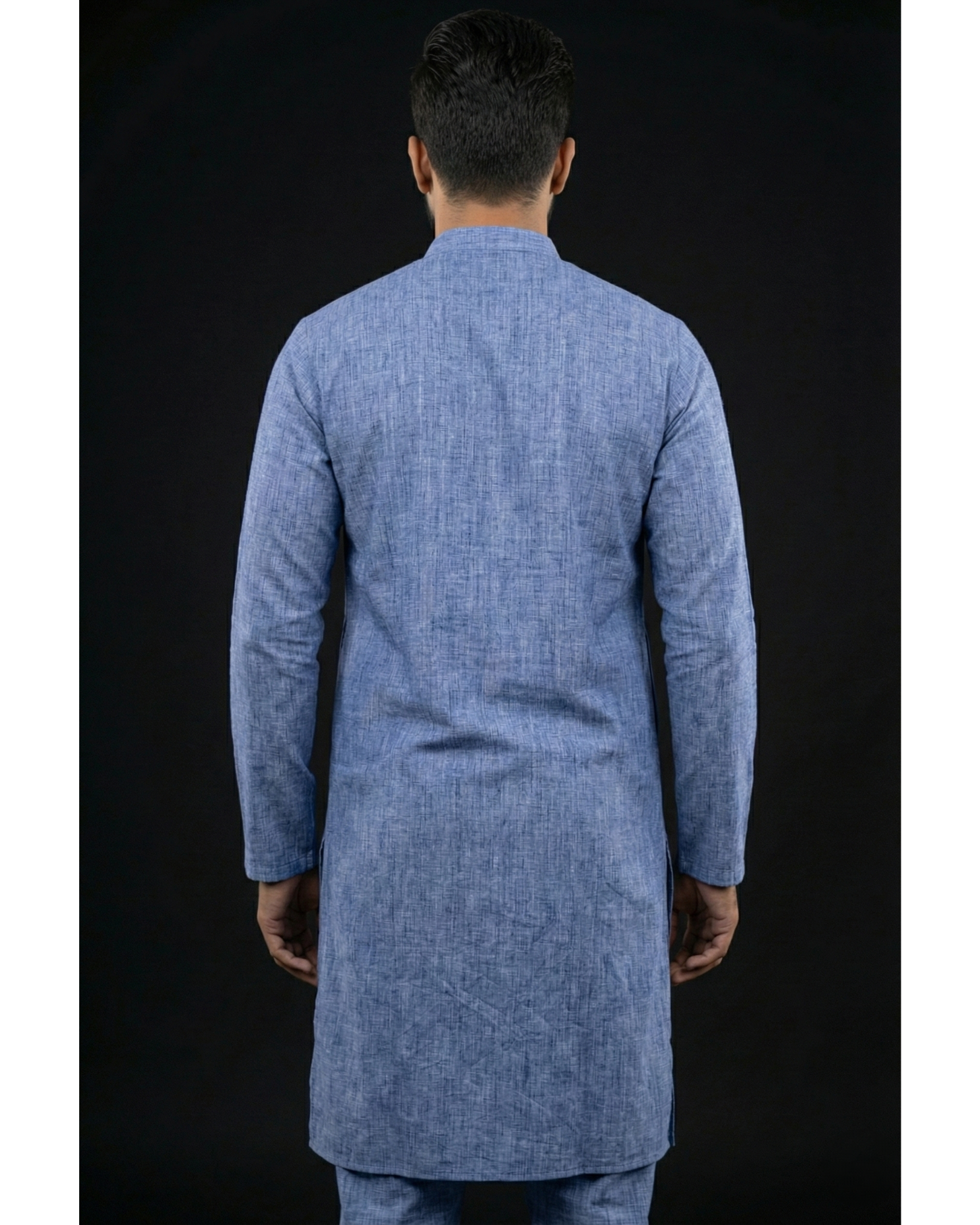 Cool Indigo – Pure Hand-Woven Khadi Unstitched Suit