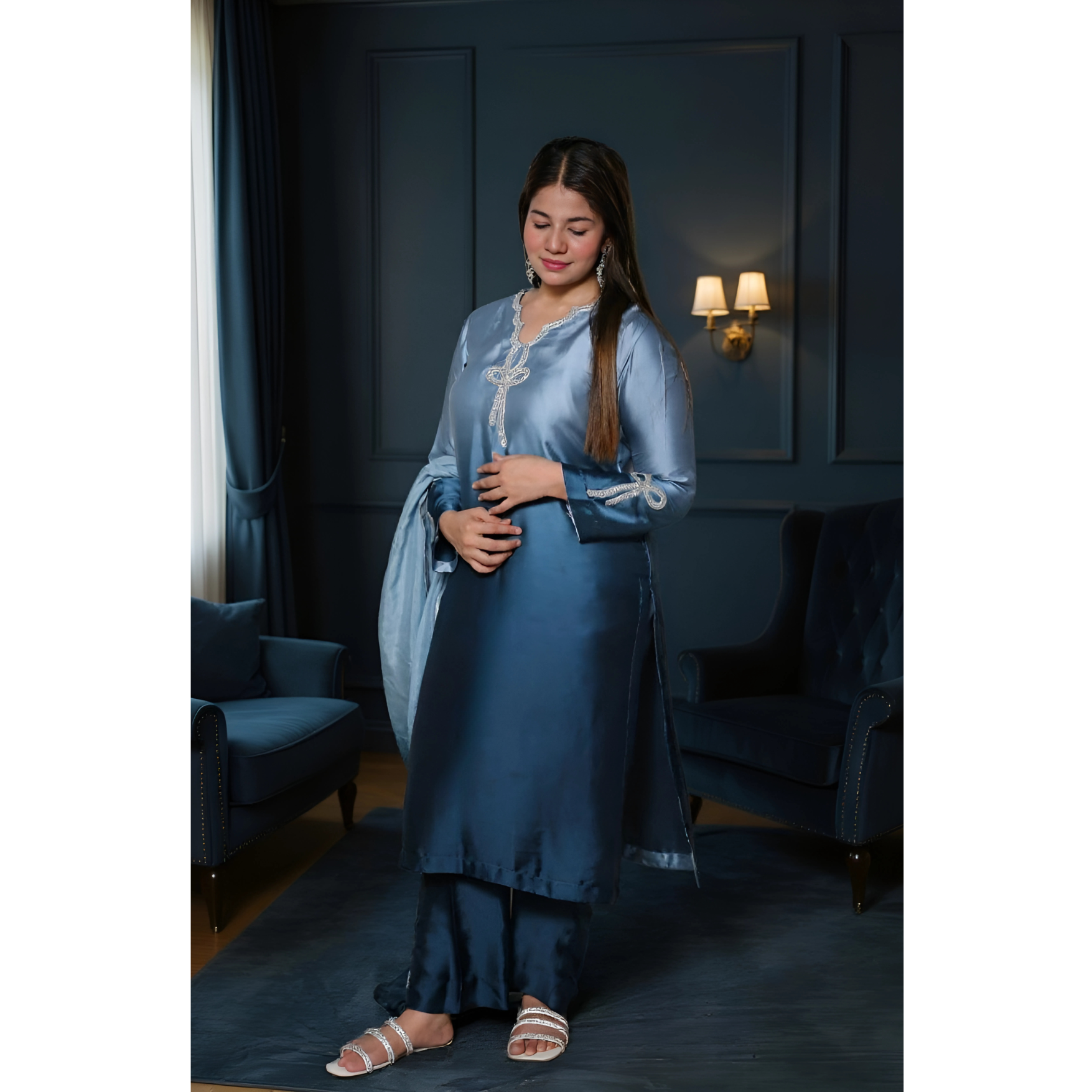 Silk Kurta Pant Dupatta Set – A Symphony of Elegance and Luxury | Ready to Wear