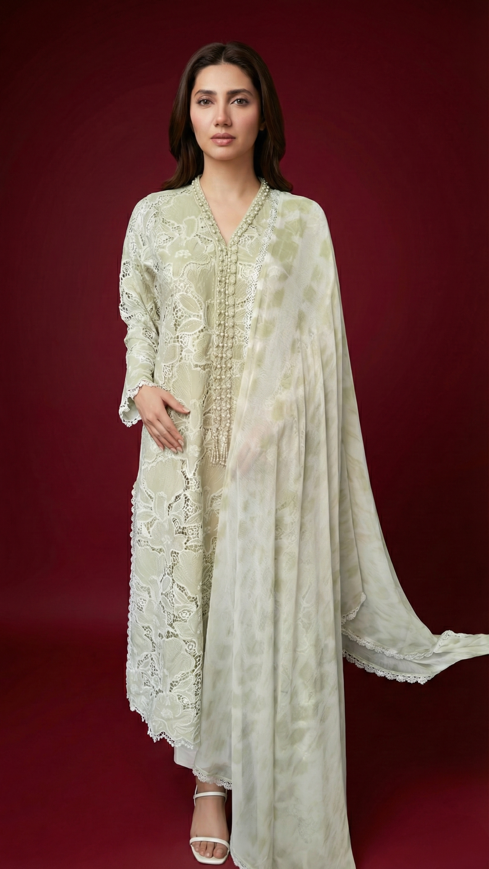 Noor-e-Haya – Mint Lace Ensemble