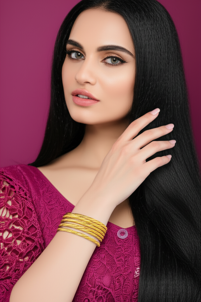 Radiant Elegance – 4-Piece Gold-Toned Bangles Set