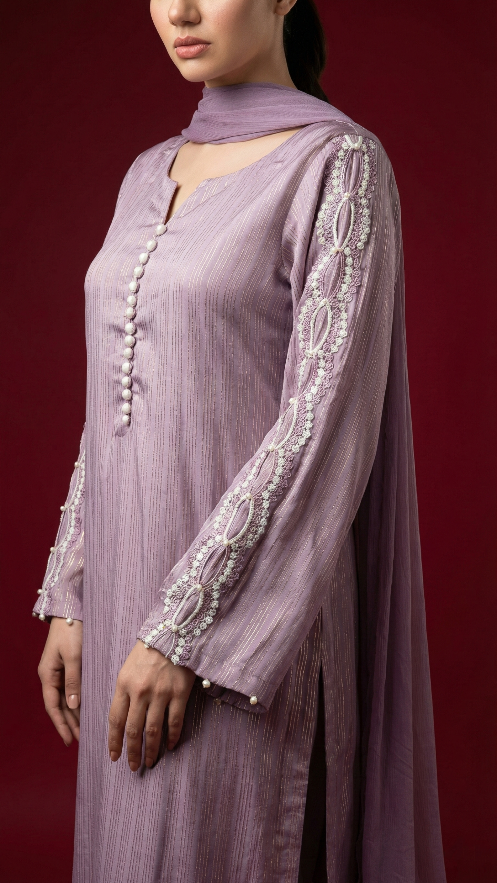 Zehra – Lavender Armani Silk Ensemble