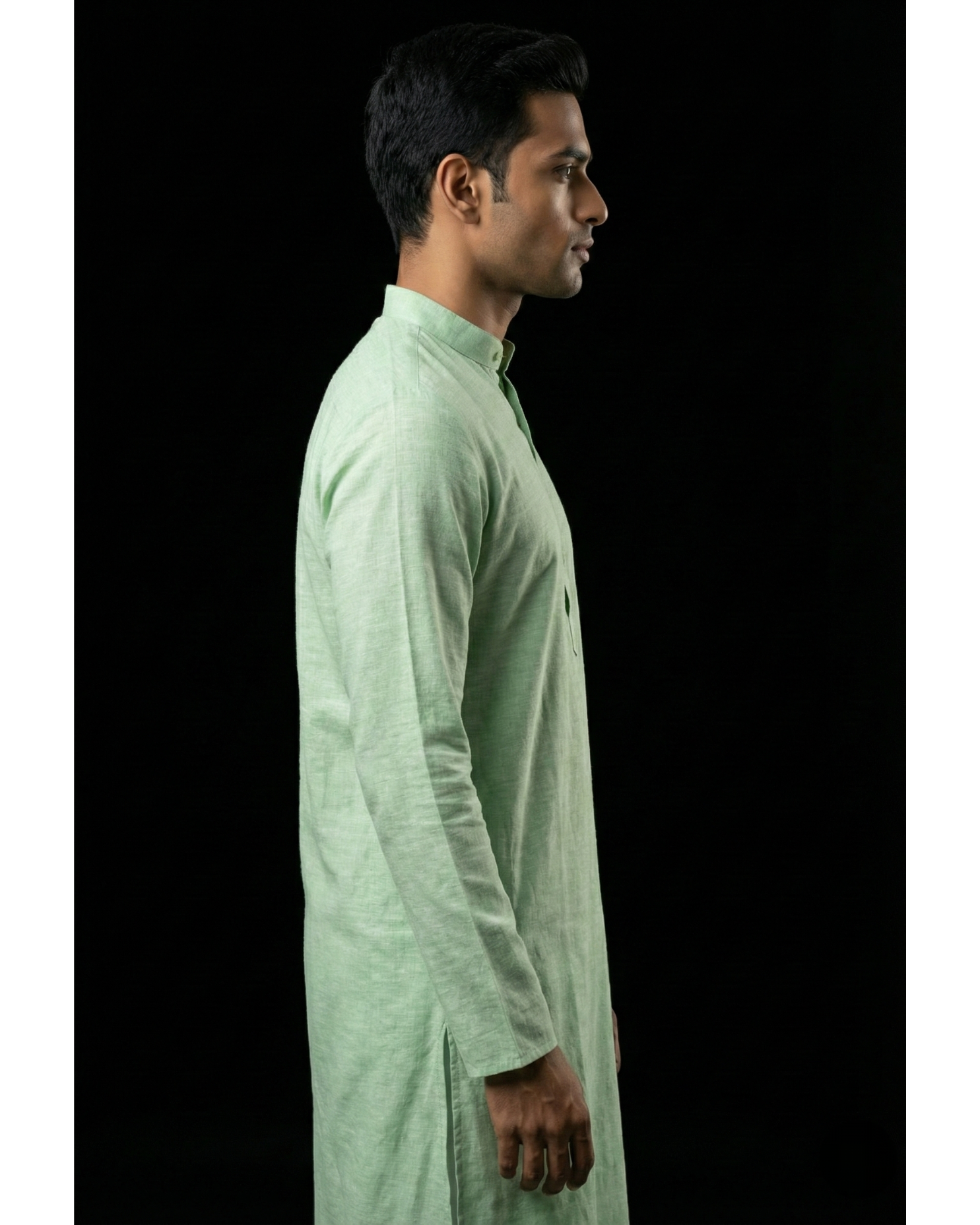 Mint Breeze – Pure Hand-Woven Khadi Unstitched Suit