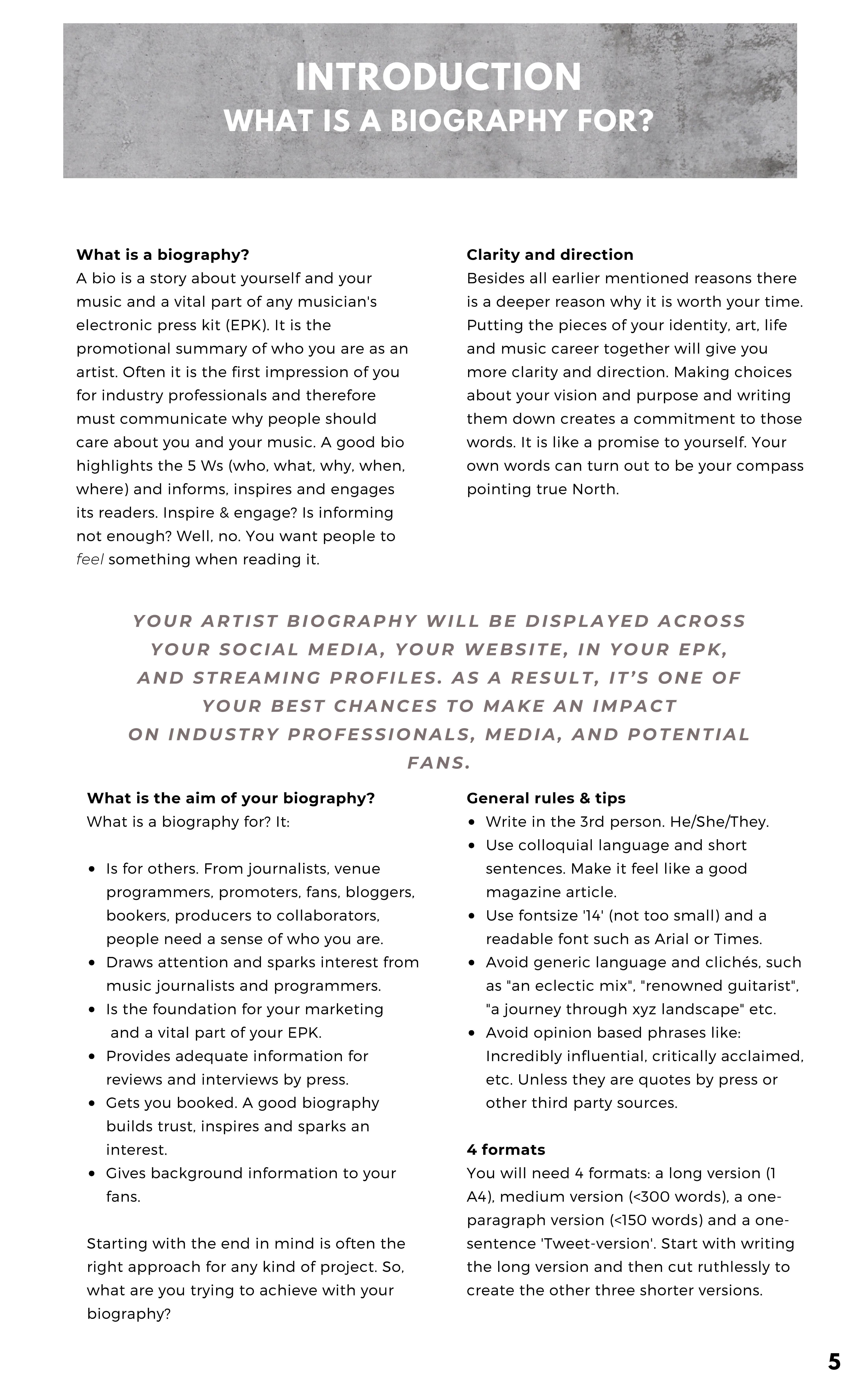 Write Your Biography