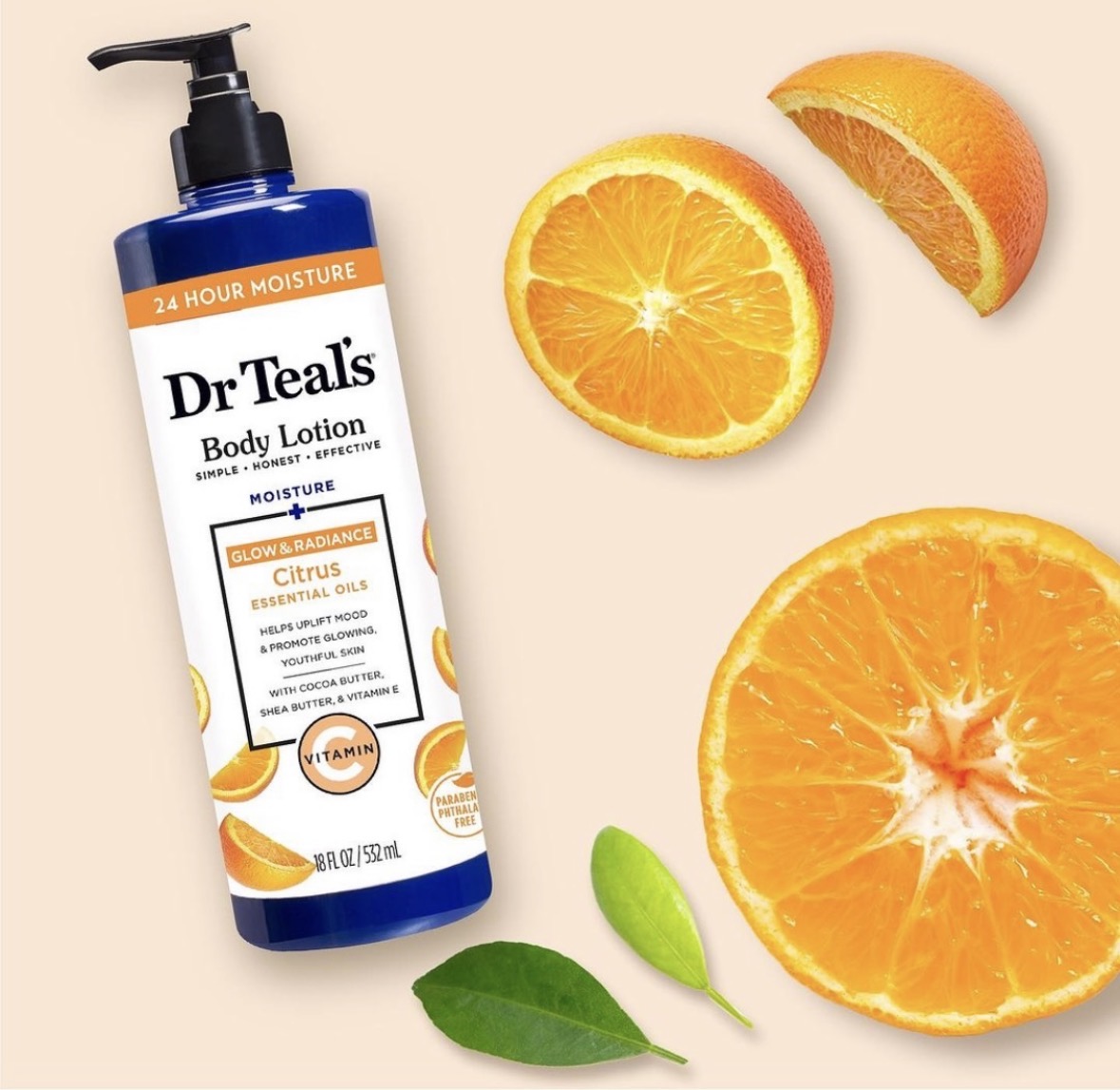 Lotion pour le corps Dr Teal's Agrumes 532ml