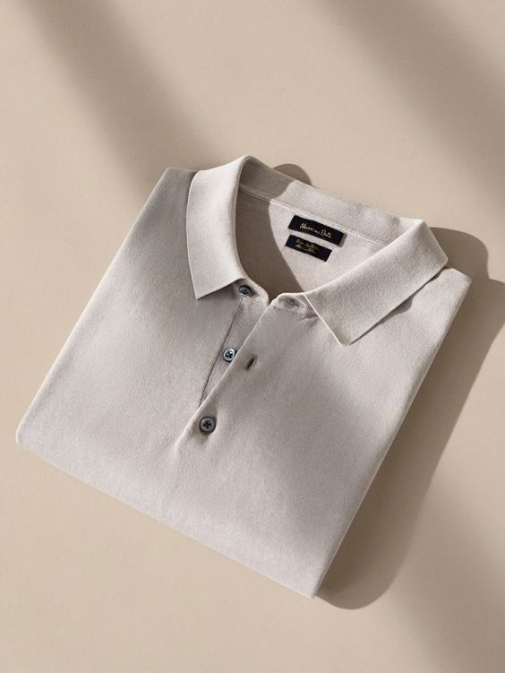 Men's Beige Polo Shirt