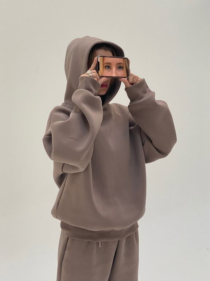 Casual Hooded Sweatshirt Set