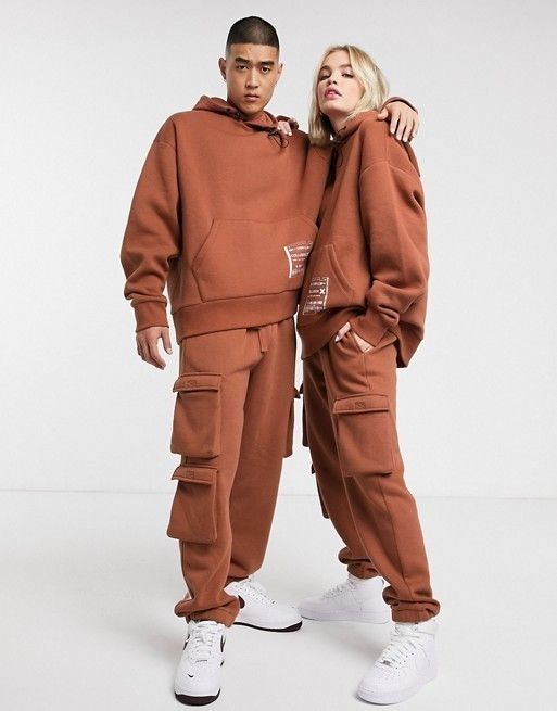 Unisex Matching Hoodie and Cargo Pants Set