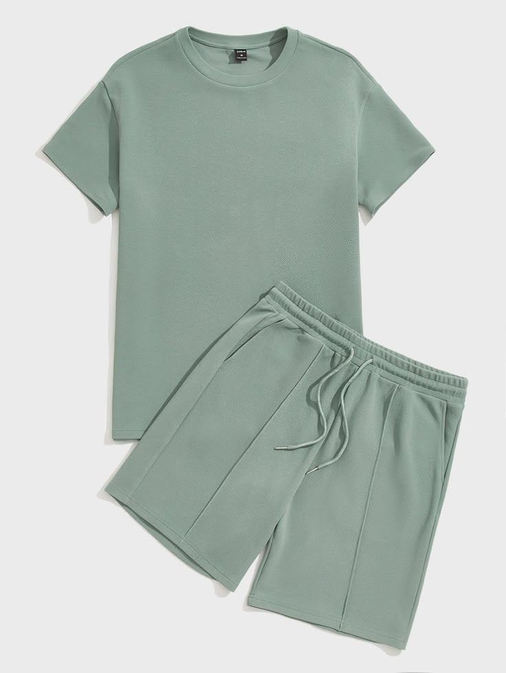 Men's Green Casual Set