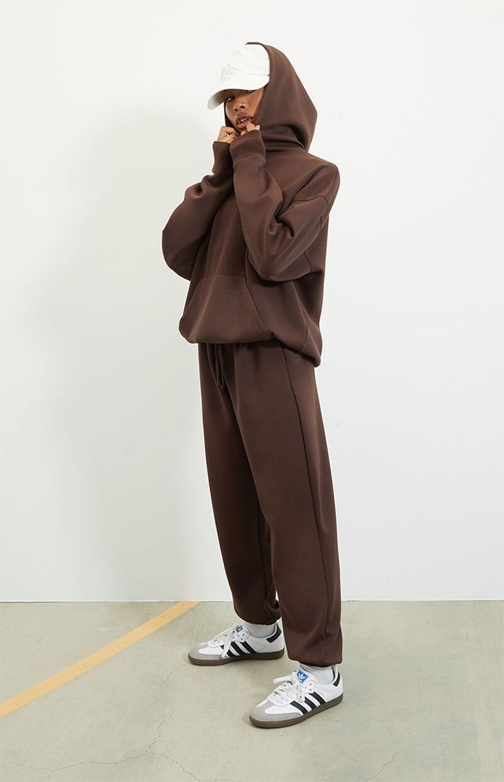 Brown Hoodie and Jogger Set
