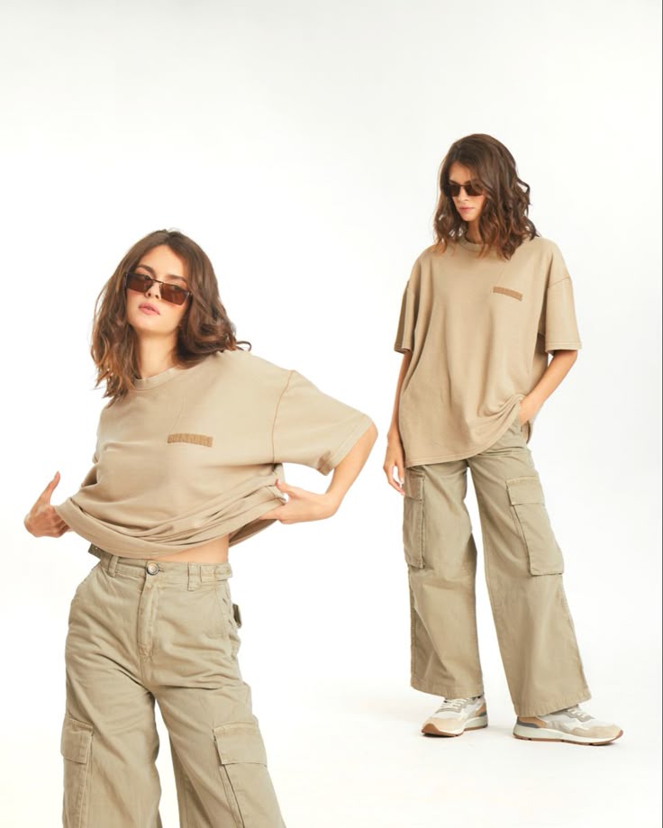 Casual Beige Unisex T-Shirt