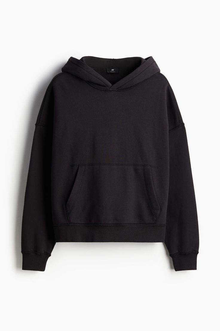 Black Hoodie Dropsho 430 GSM