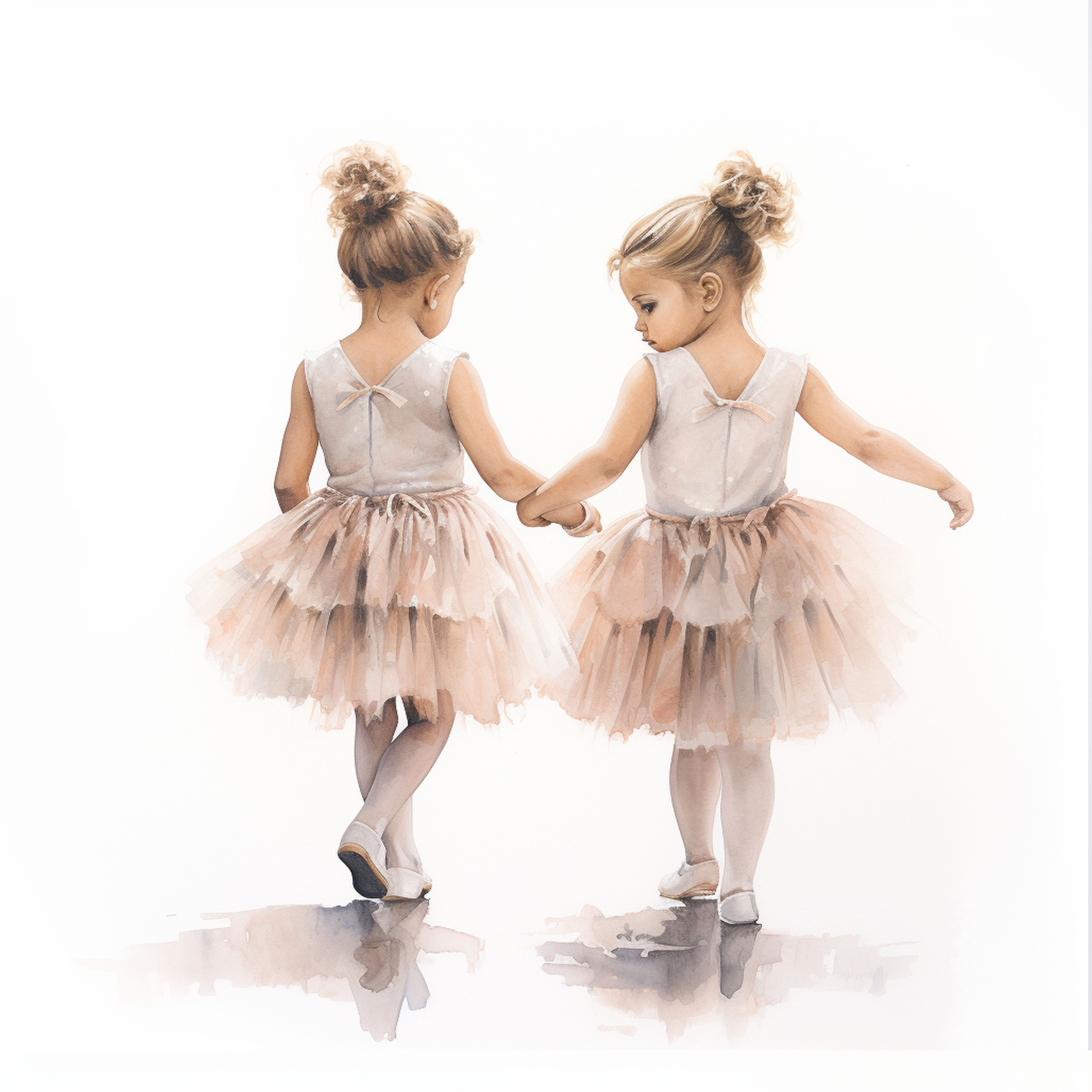 Best of friends going to ballet. Stunning canvas wall art