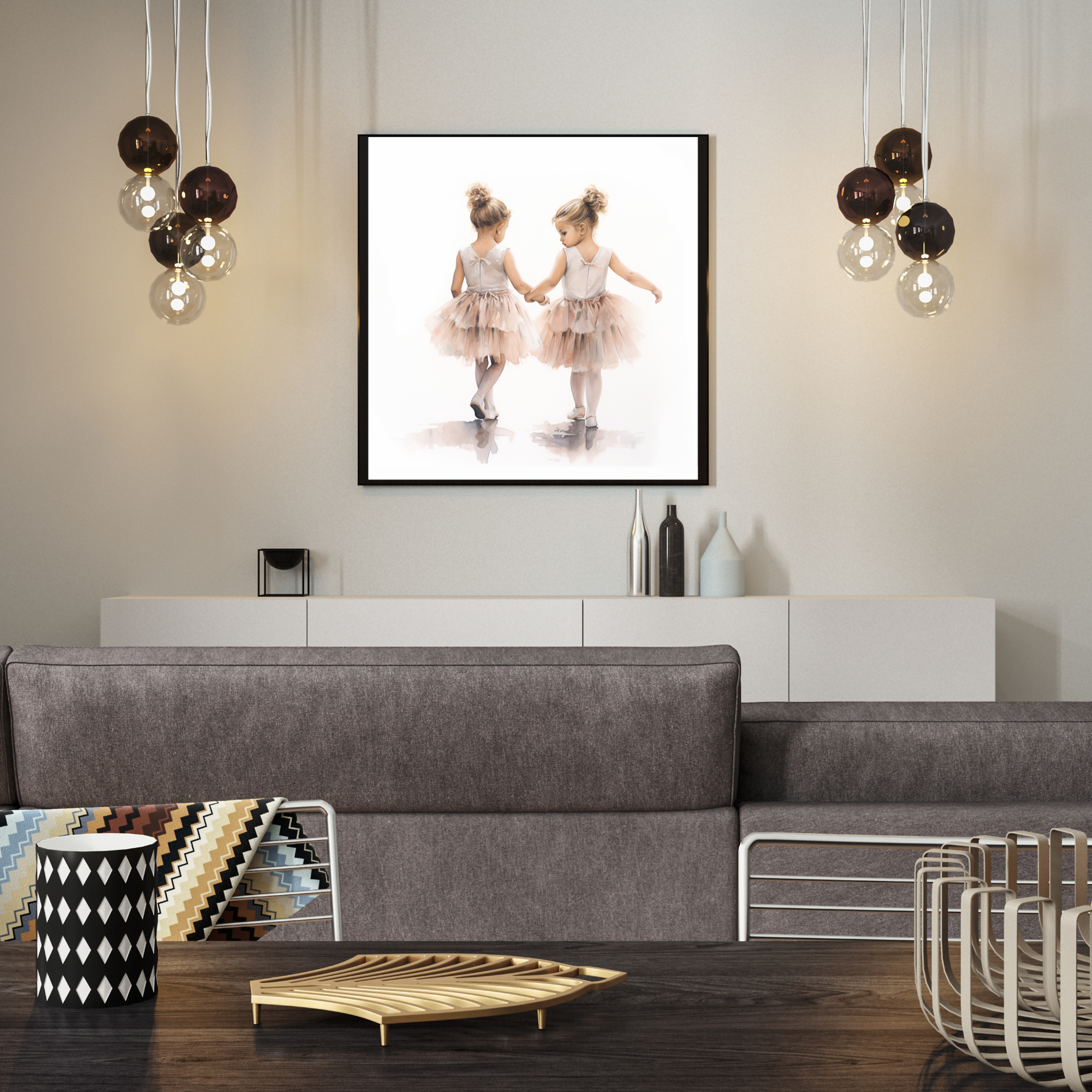 Best of friends going to ballet. Stunning canvas wall art