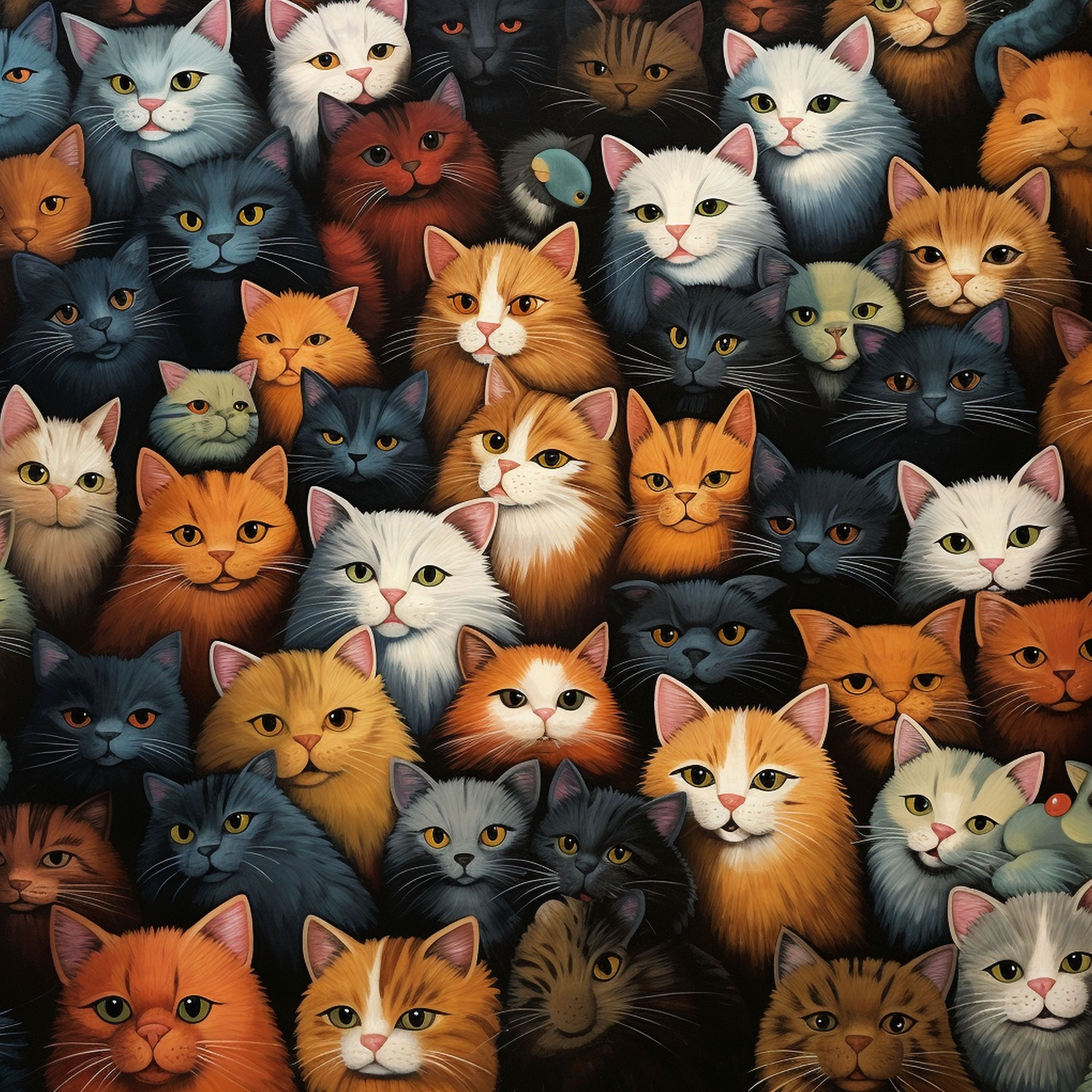 Cat Lovers Cushion, All over cat print on a faux suede cushion. 