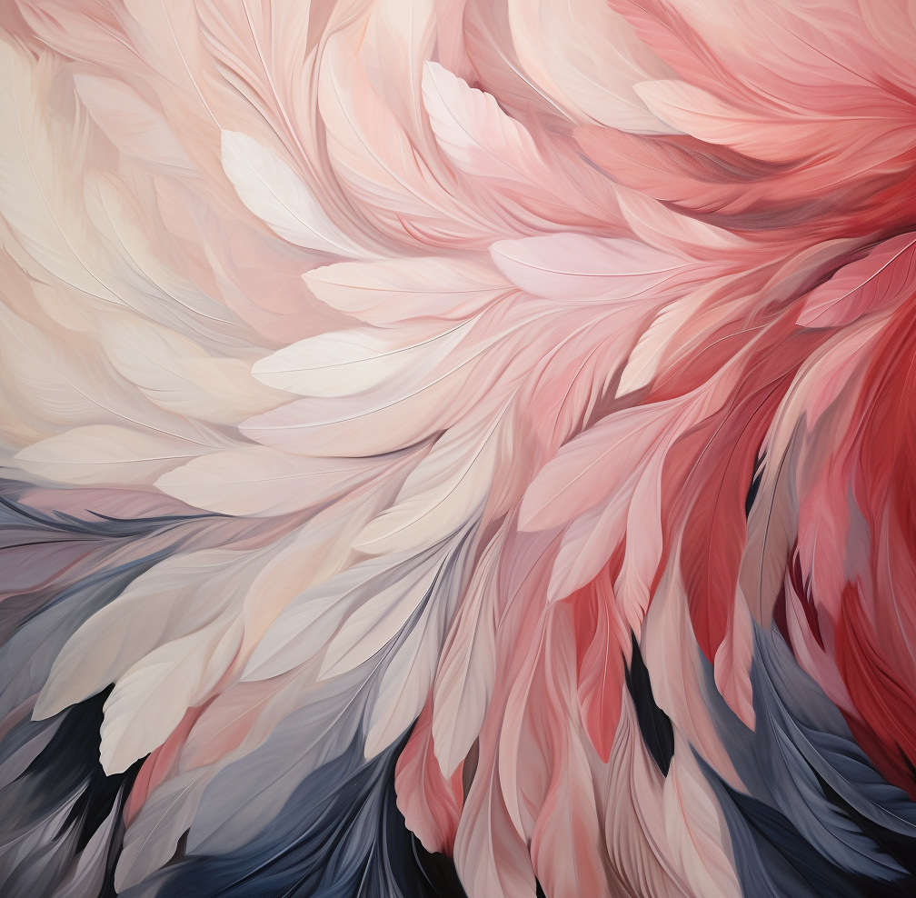 Cascading Feather Cushion, Elegant Abstract Feather Cushion