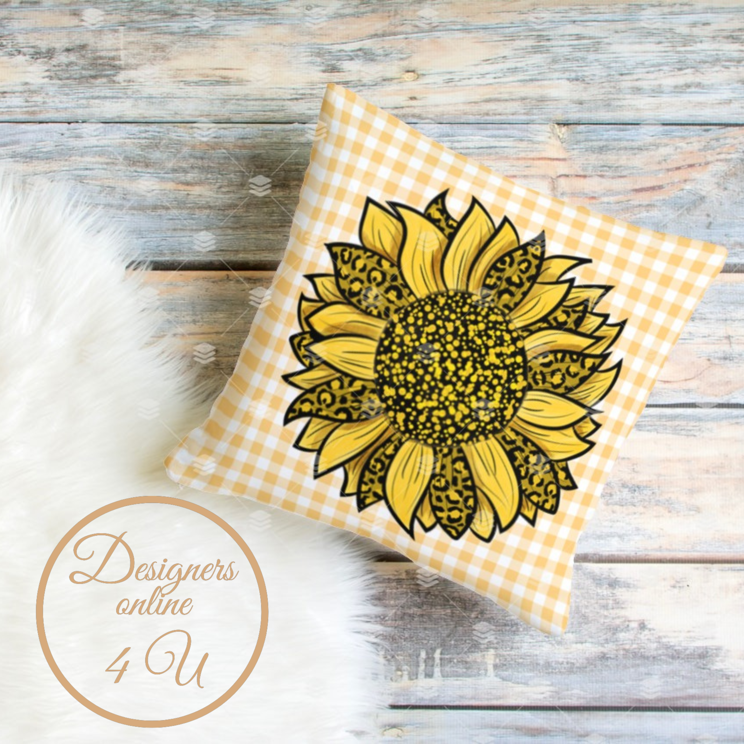 Sunflower Kitchen or Patio Chair Cushion.