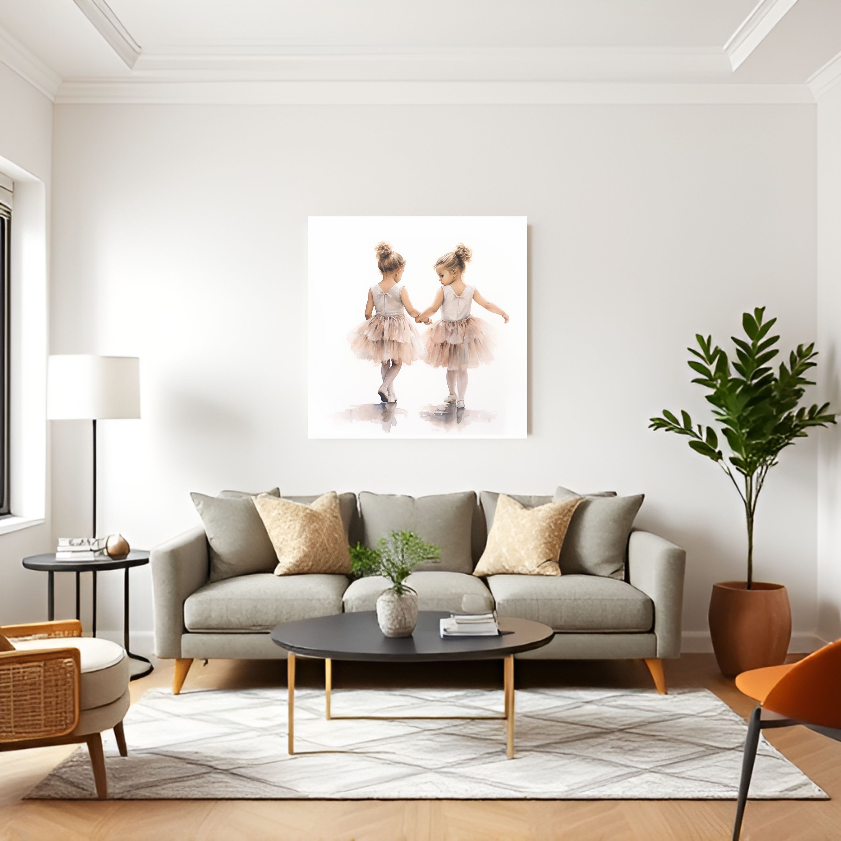 Best of friends going to ballet. Stunning canvas wall art