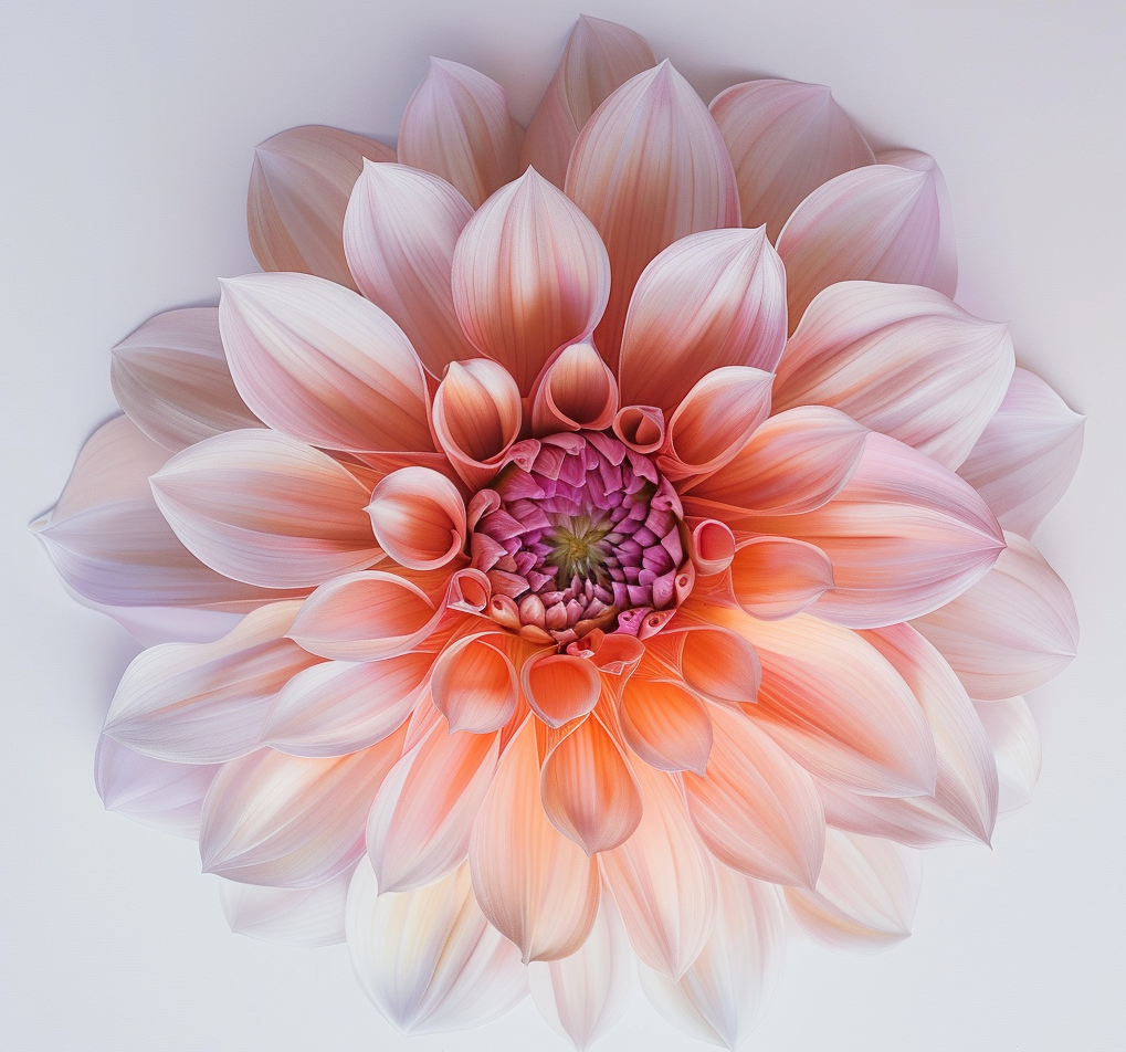 Beautiful Dahlia Flower, a single head in a canvas wall art.