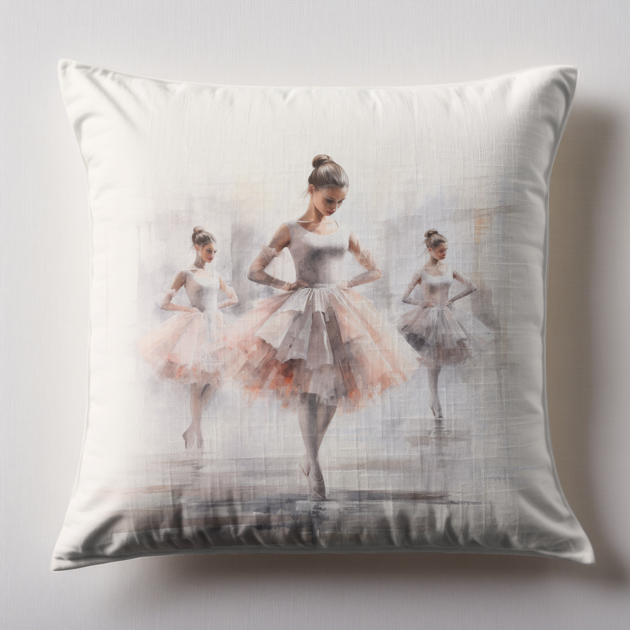 Stunning watercolour artwork on a ballerina cushion.