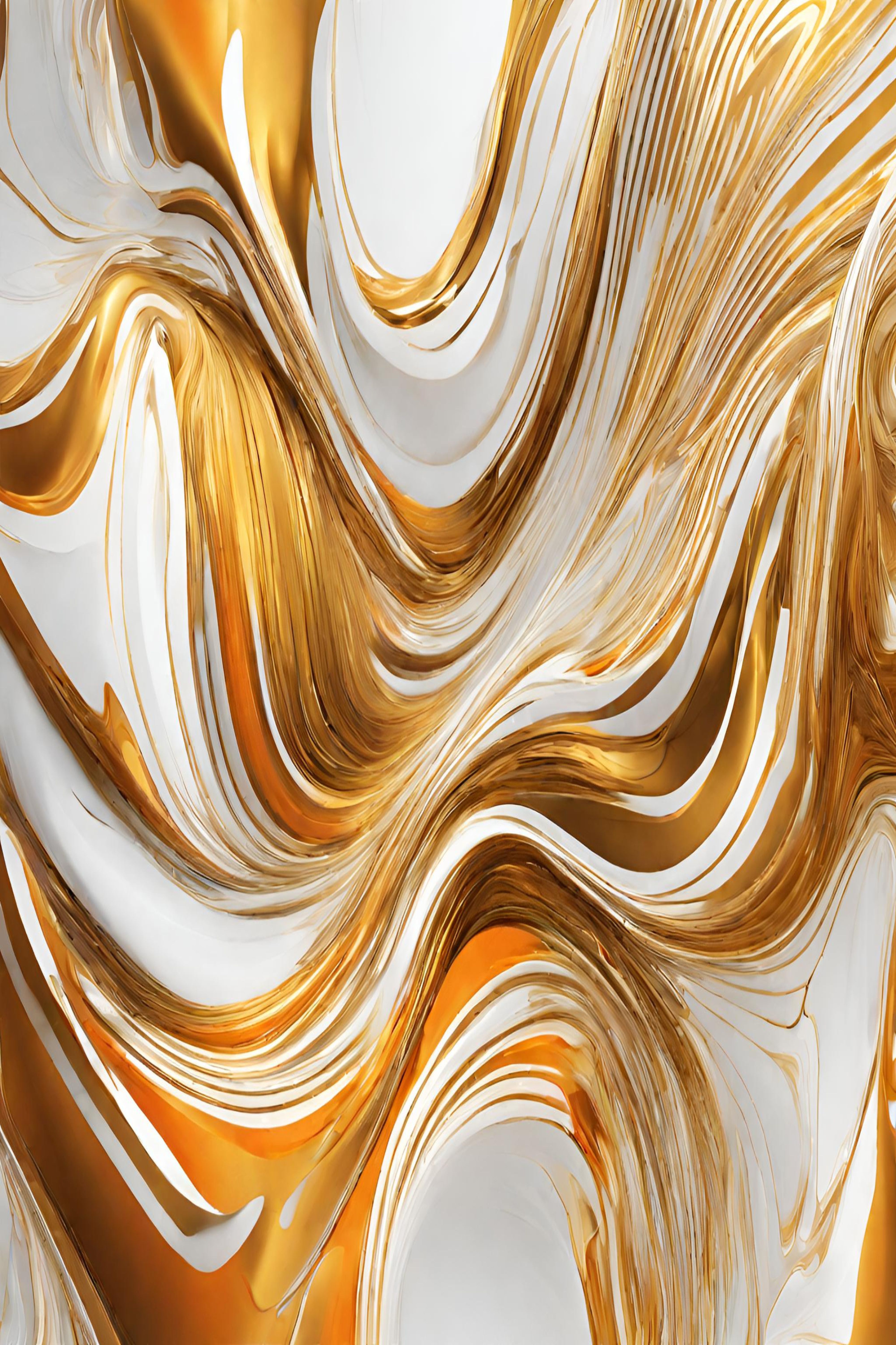 Abstract Cushion in gold white and brown swirls.  ideal for all areas,