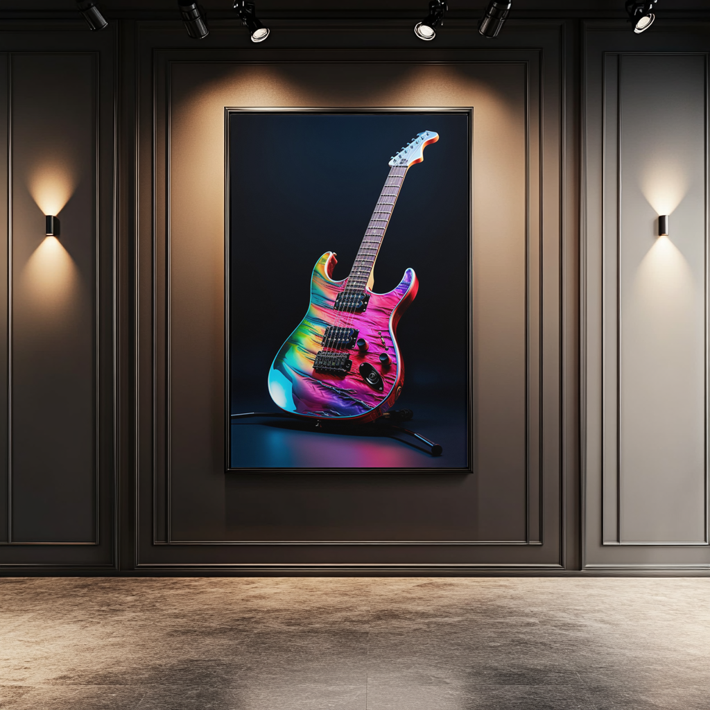 Guitar for all , this canvas wall art would light up any room.