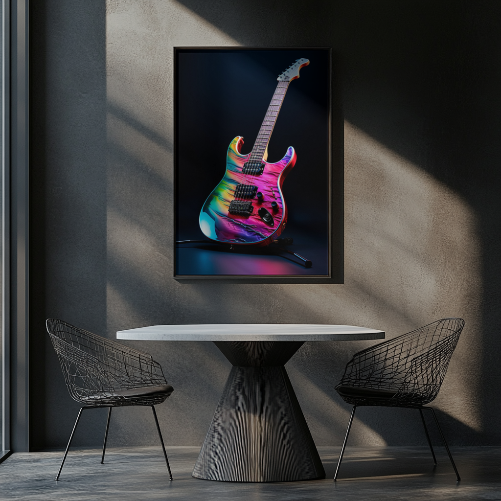 Guitar for all , this canvas wall art would light up any room.