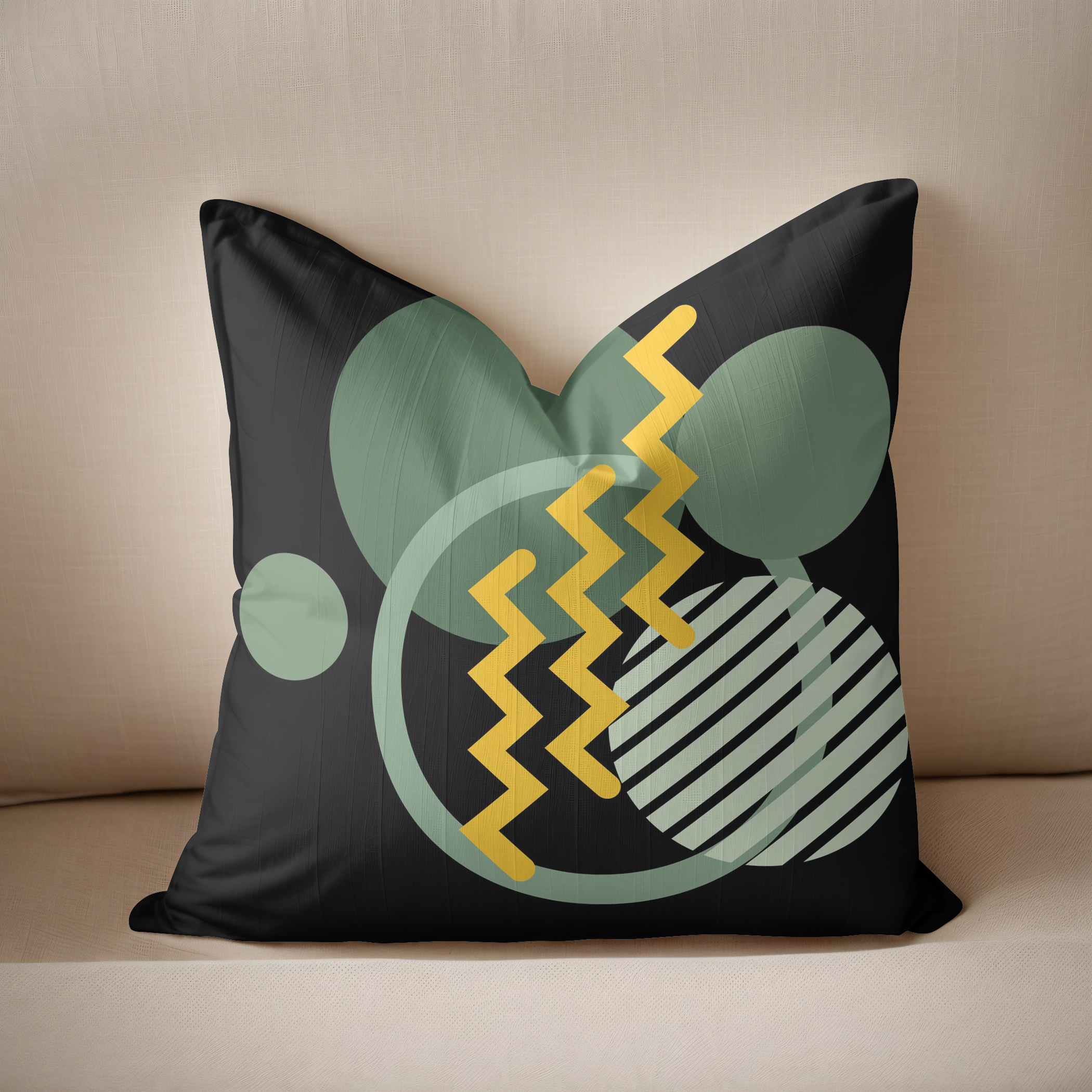 Geometrical Cushion design, for a modern twist on these black cushions.