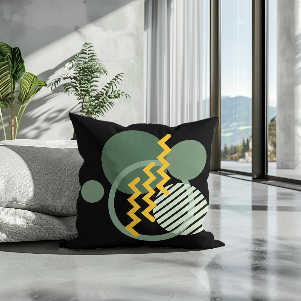 Geometrical Cushion design, for a modern twist on these black cushions.
