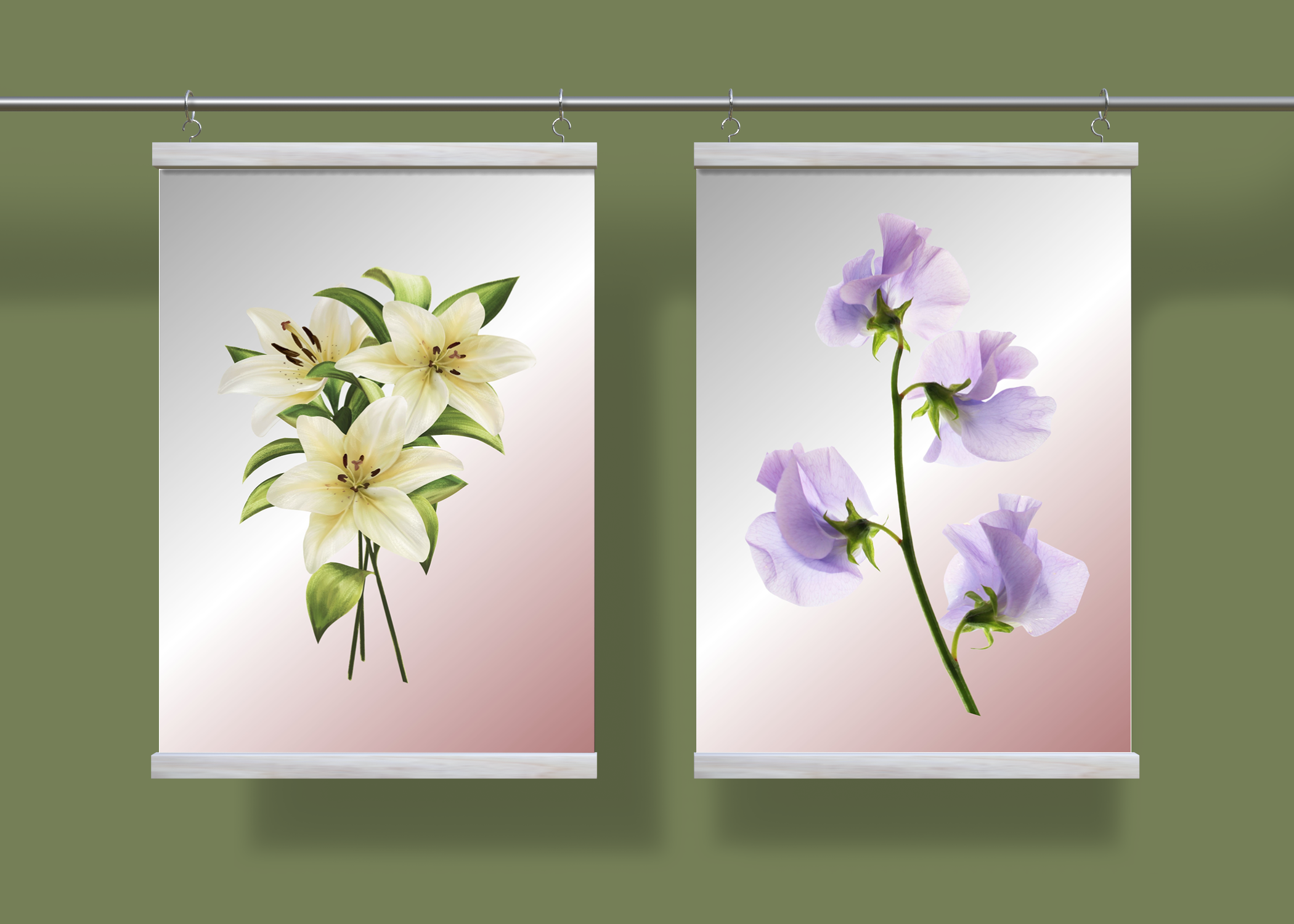 2 x amazing flower canvas wall art, these would grace any room. Great price two canvas wall arts. SPECIAL OFFER